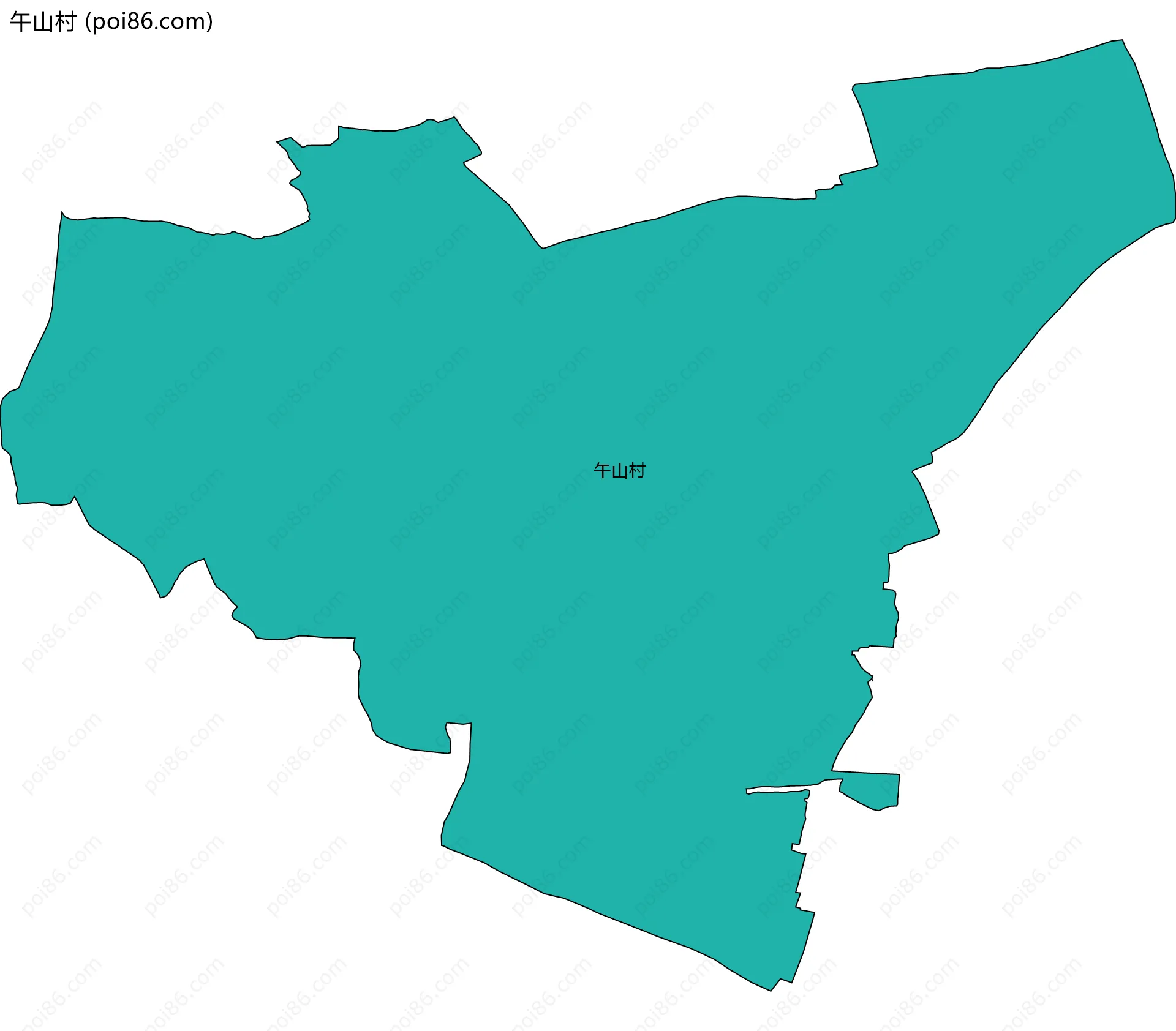 午山村边界地图