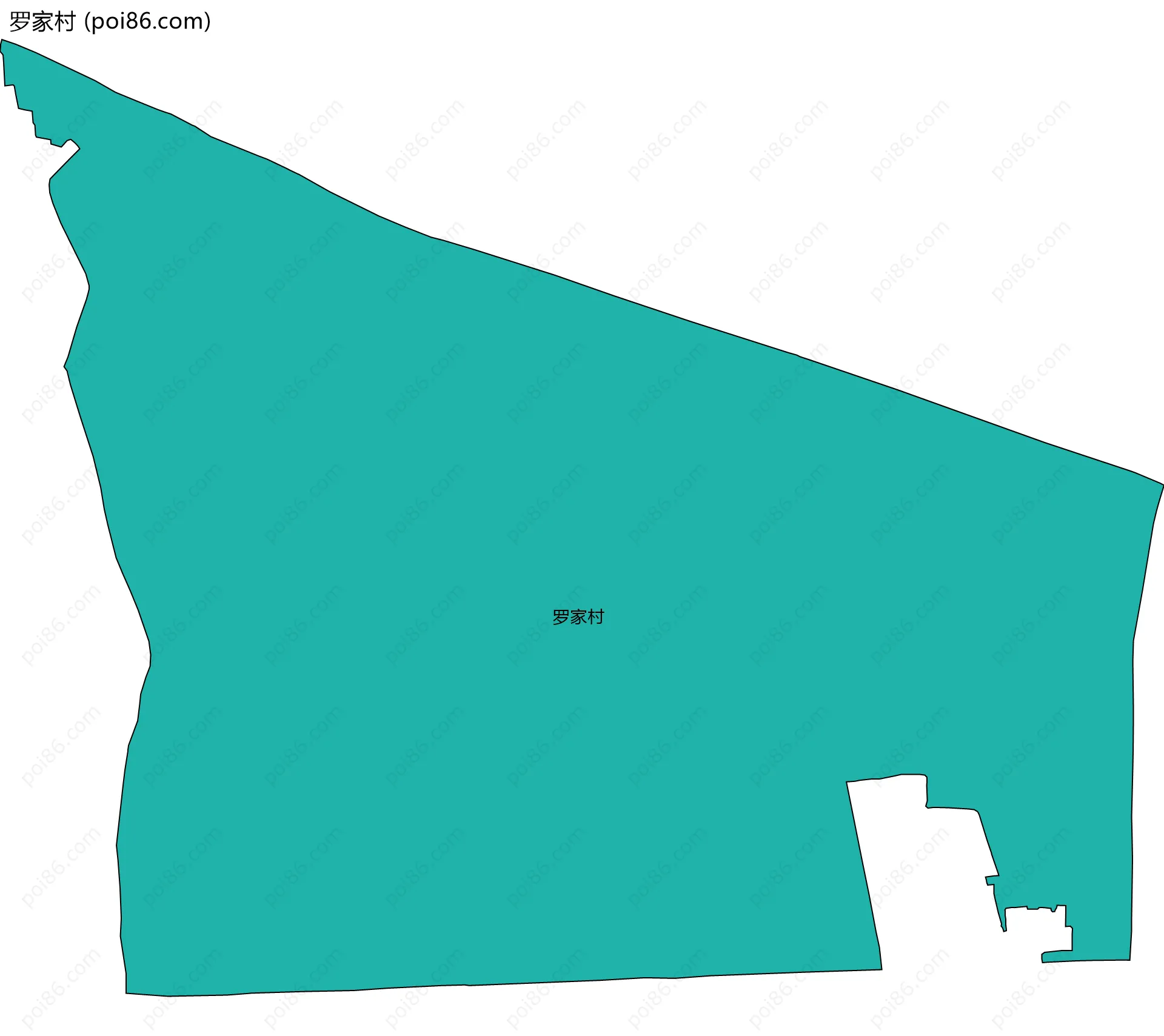罗家村边界地图