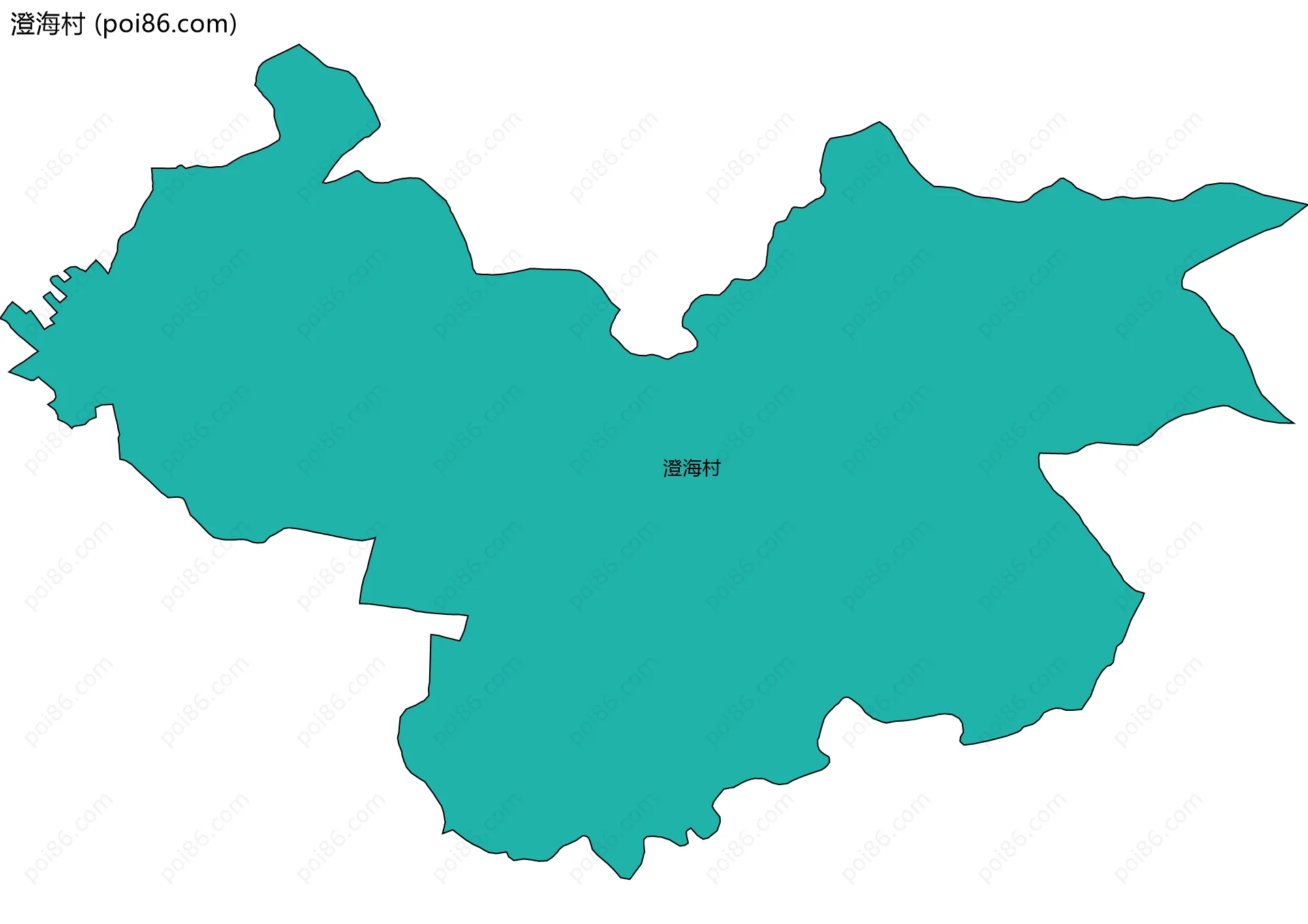 澄海村边界地图