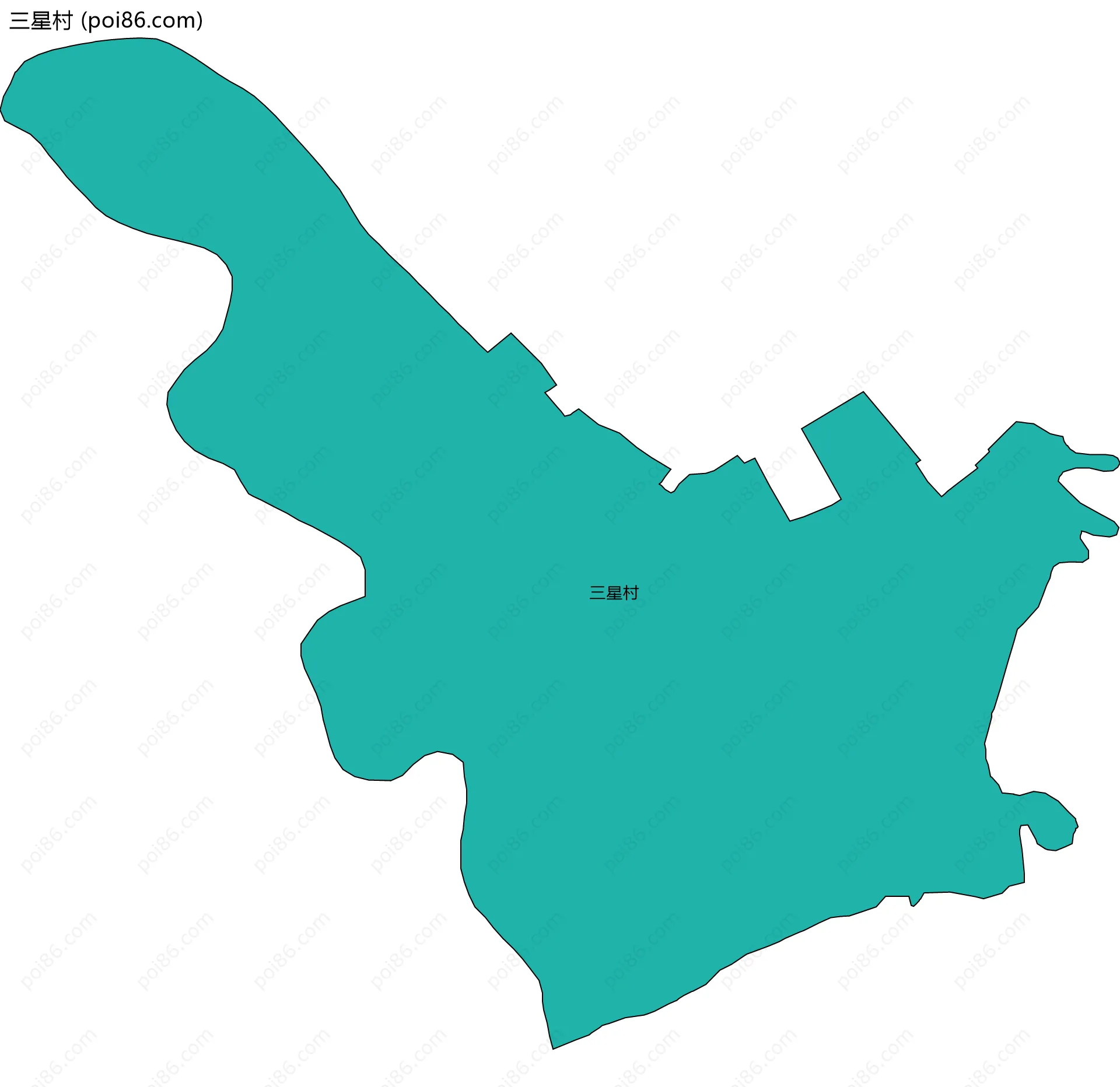三星村边界地图
