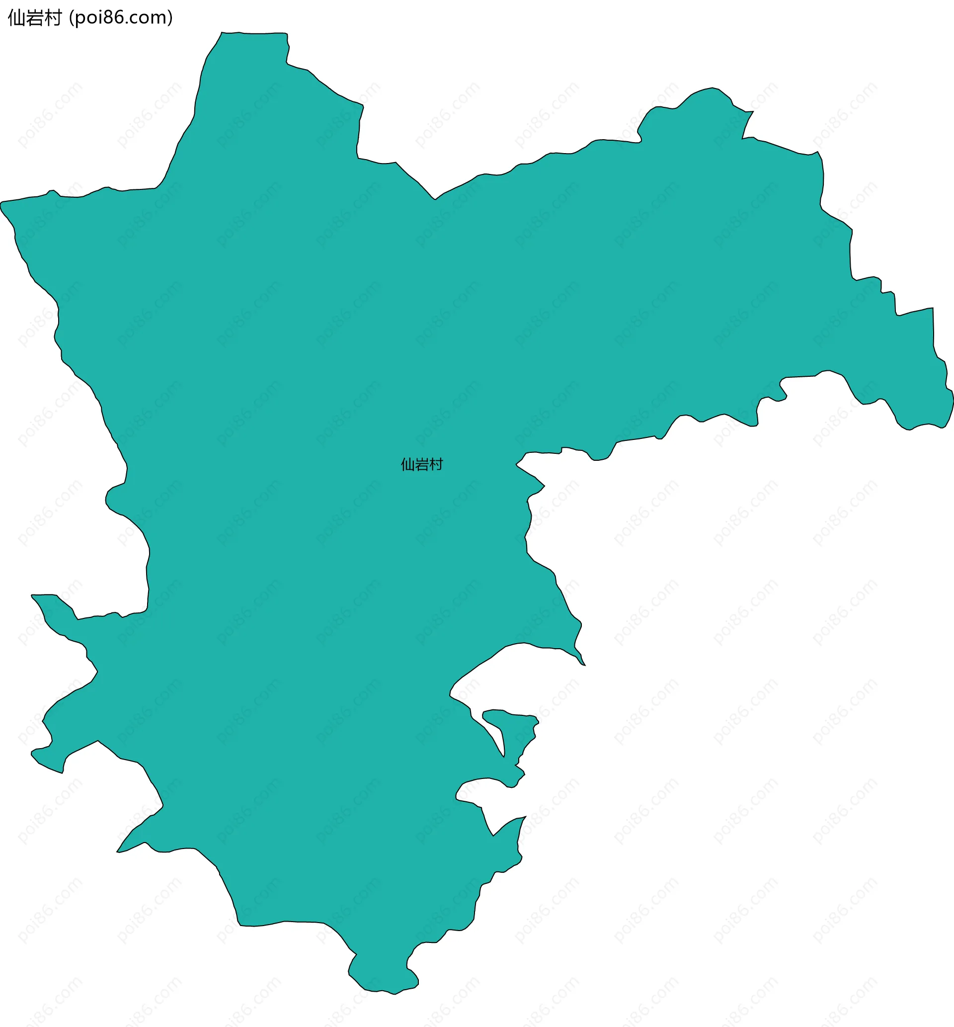 仙岩村边界地图