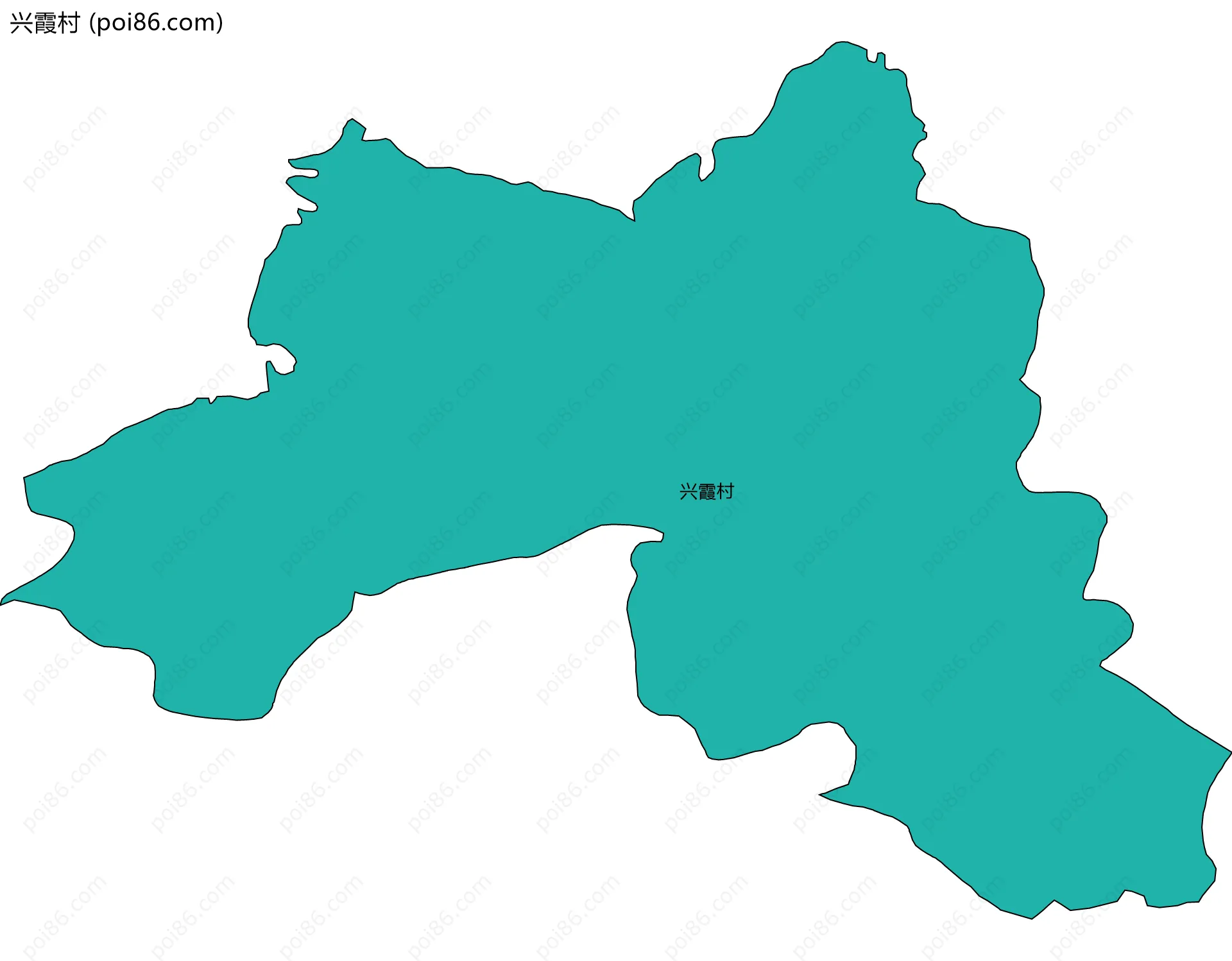 兴霞村边界地图