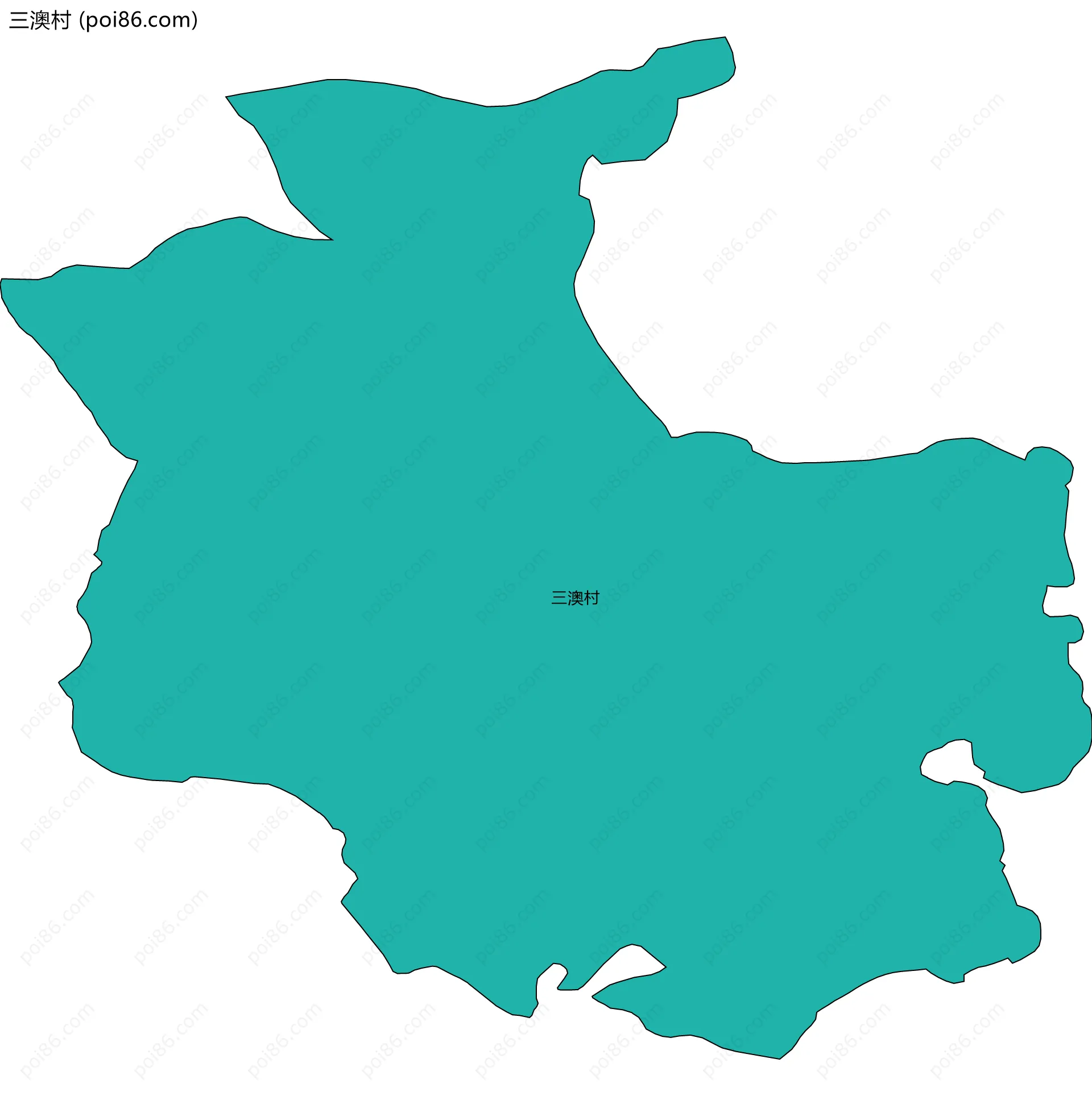 三澳村边界地图