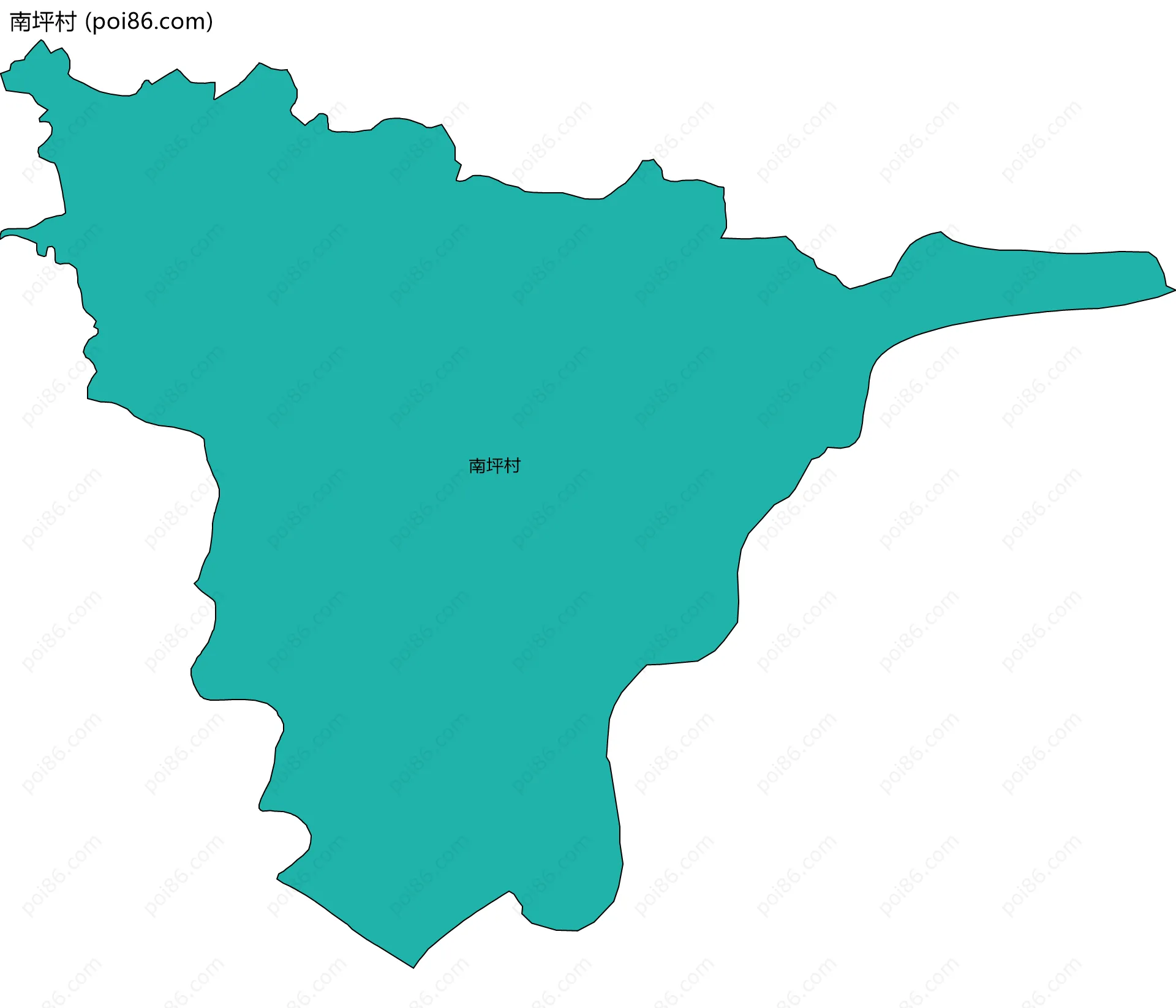 南坪村边界地图