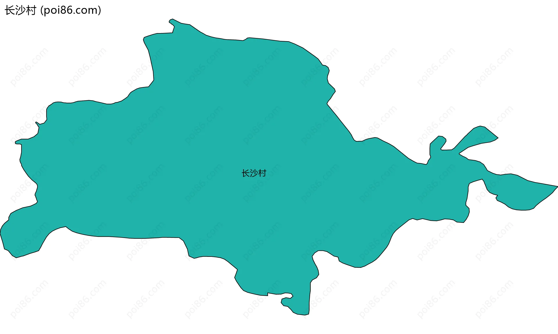 长沙村边界地图