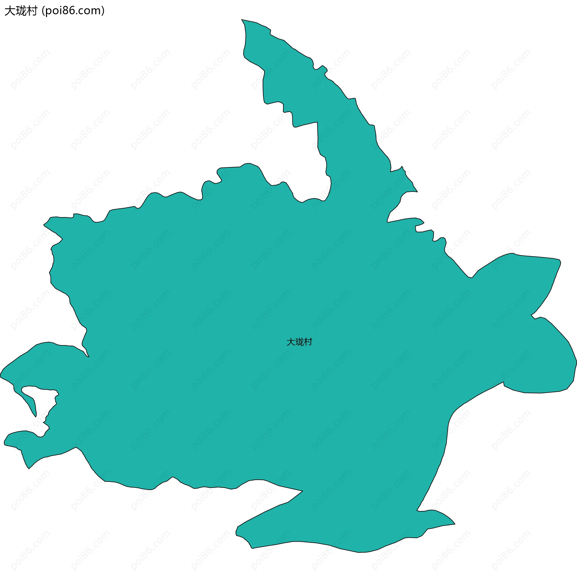 大珑村边界地图