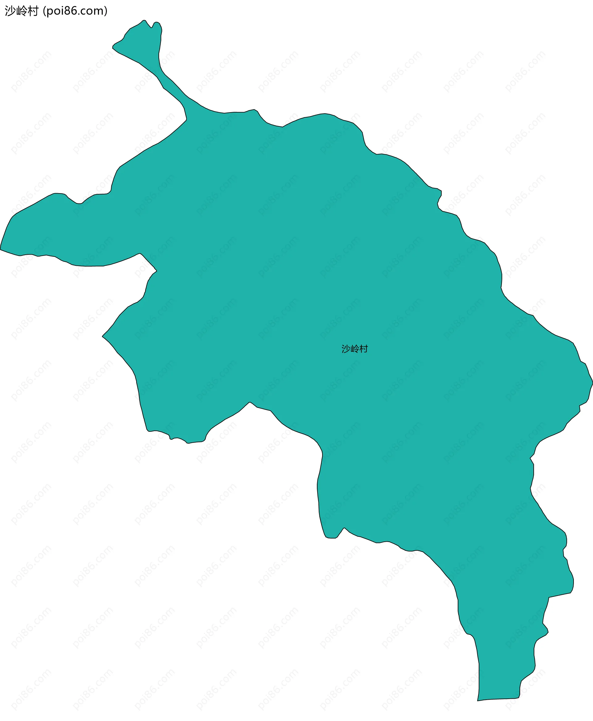 沙岭村边界地图