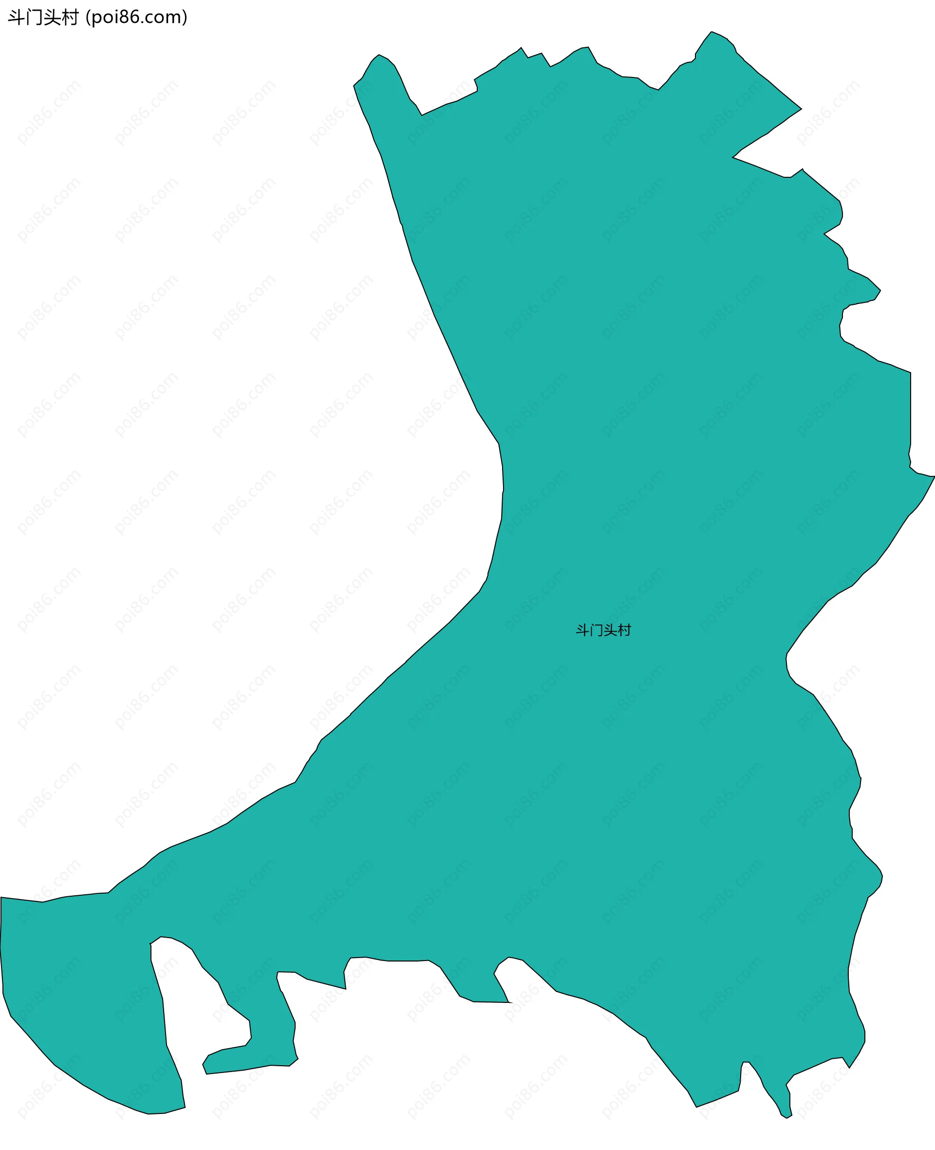 斗门头村边界地图