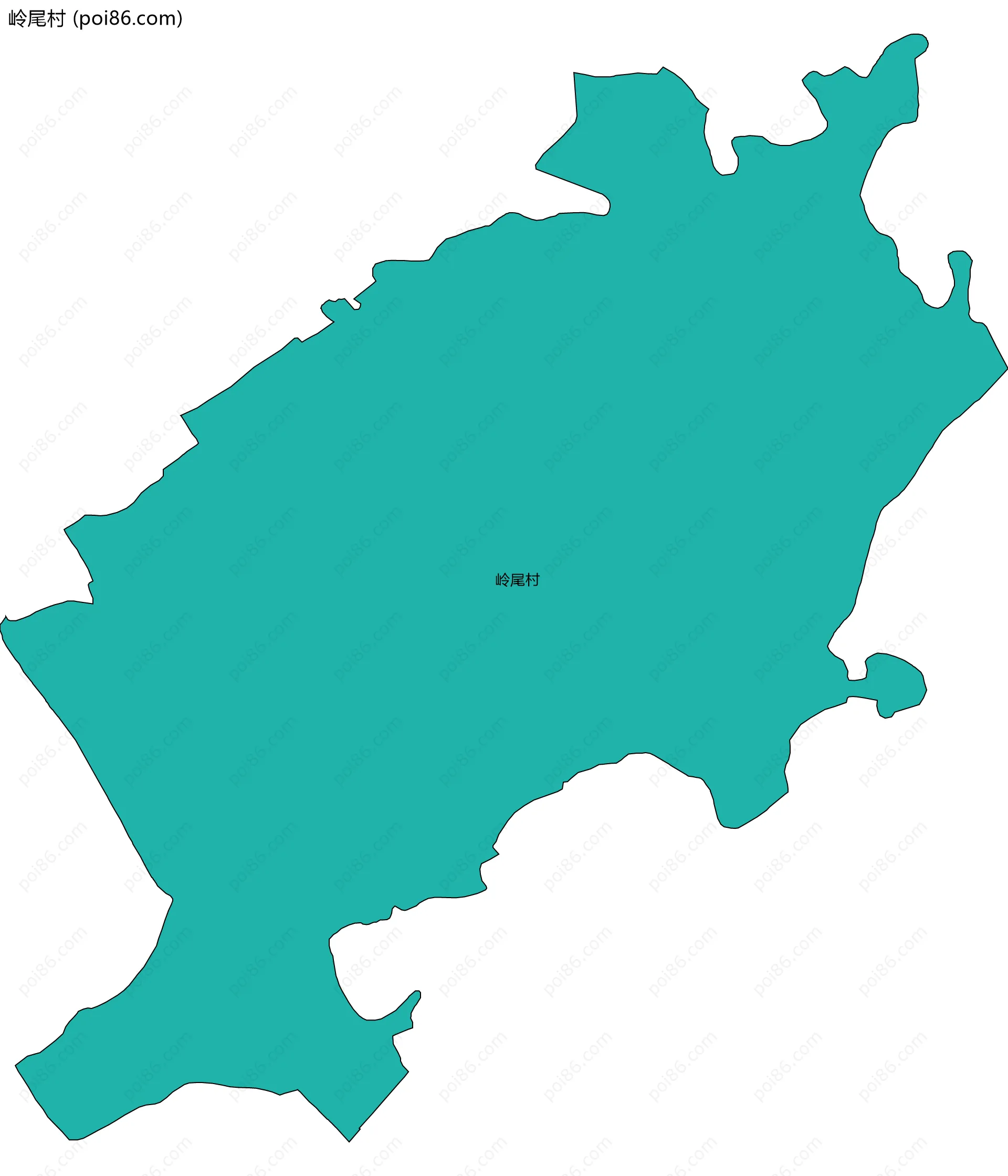 岭尾村边界地图