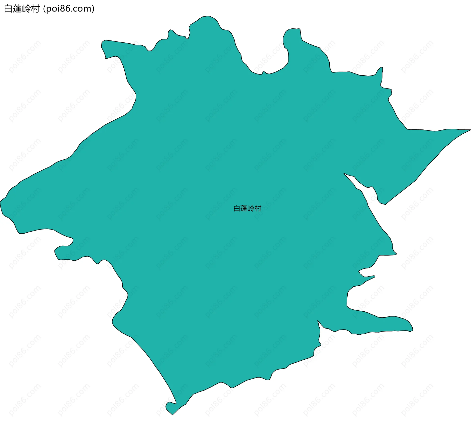 白蓬岭村边界地图