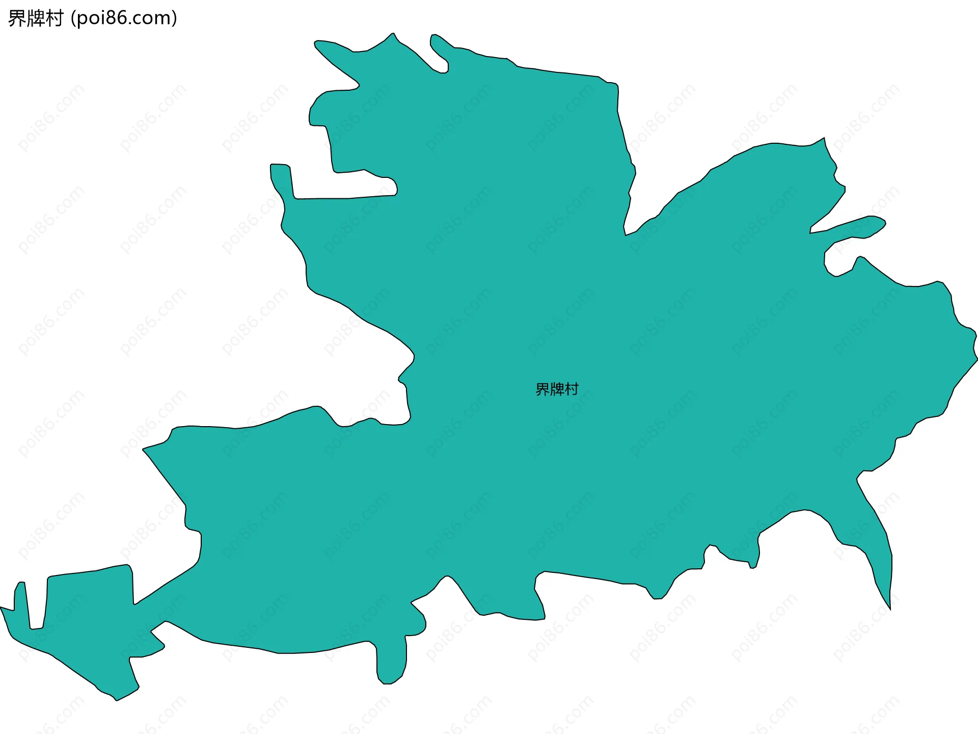 界牌村边界地图