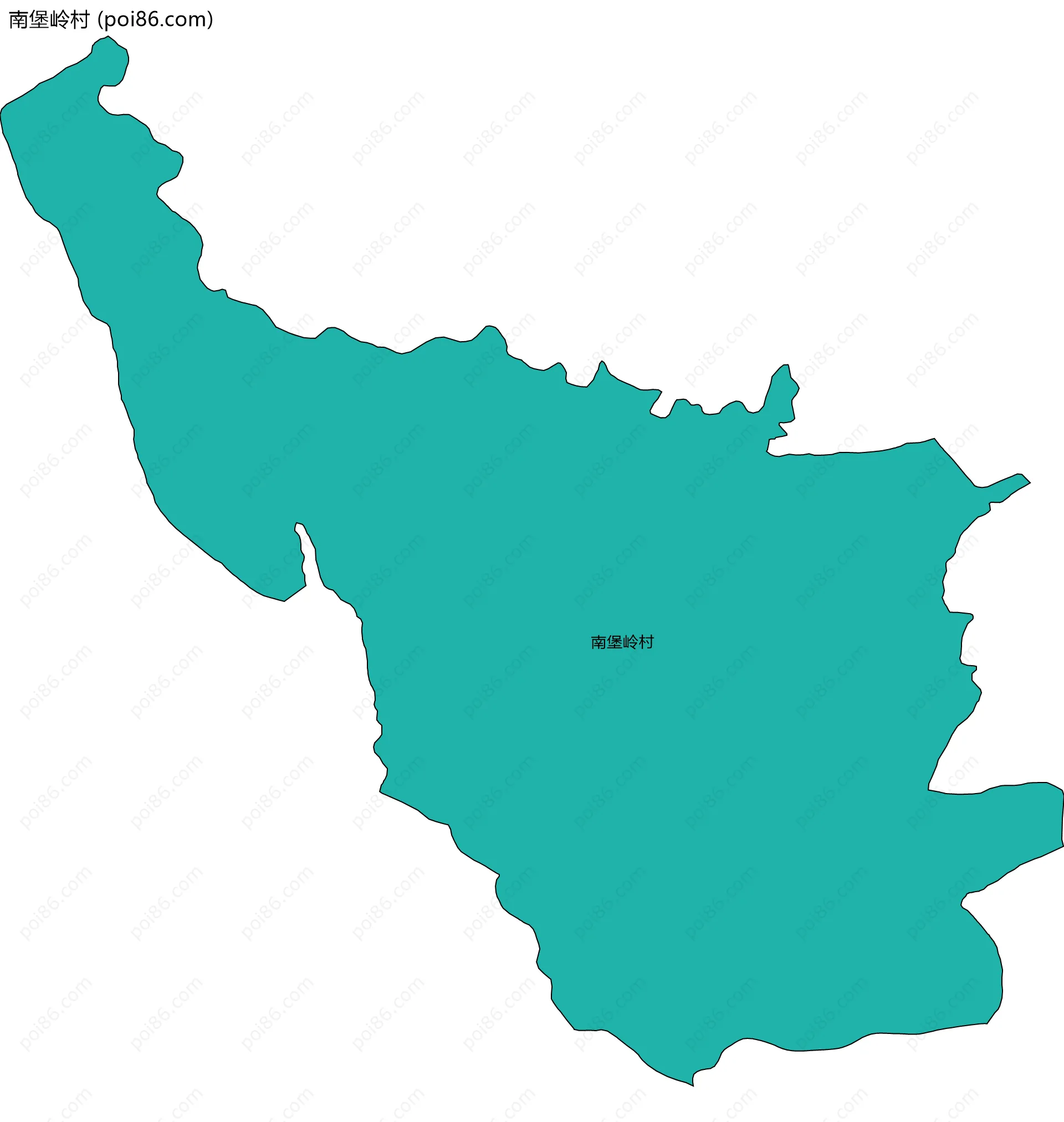 南堡岭村边界地图