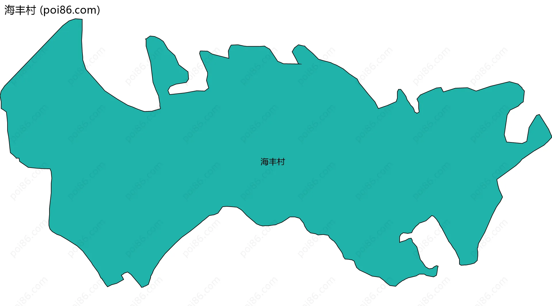 海丰村边界地图