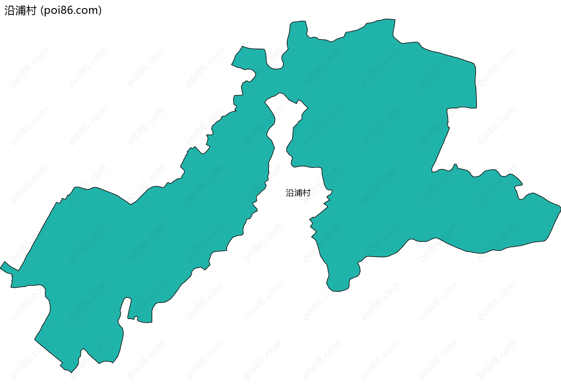 沿浦村边界地图