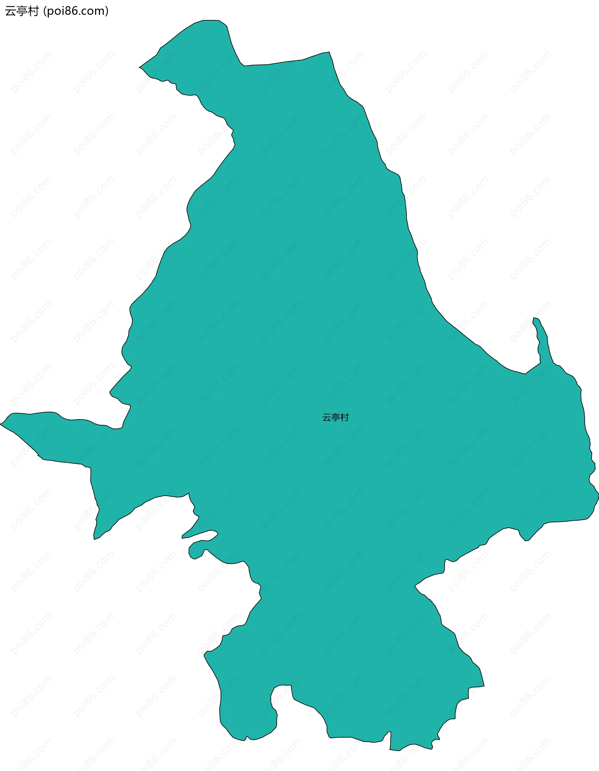 云亭村边界地图