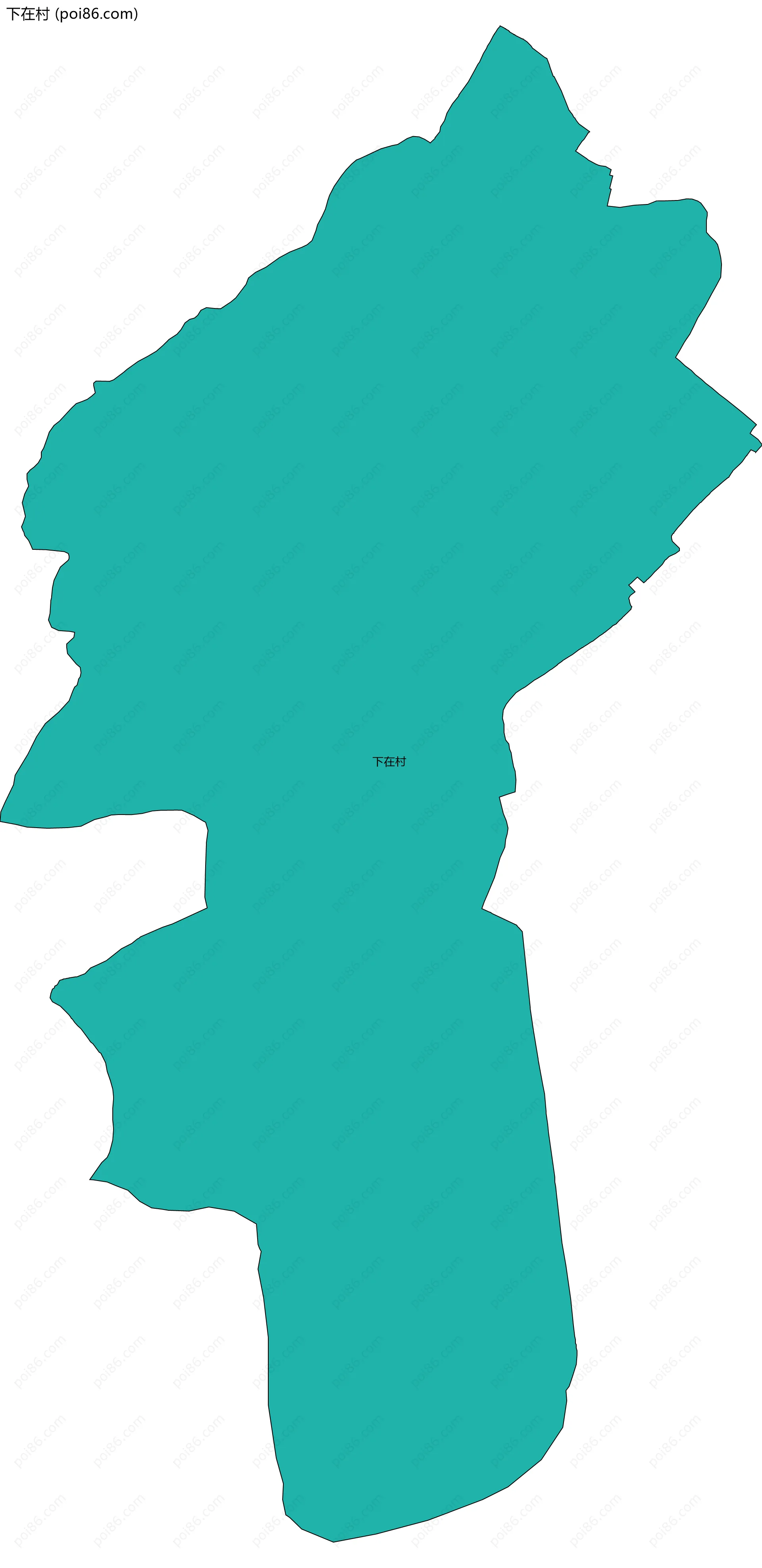 下在村边界地图