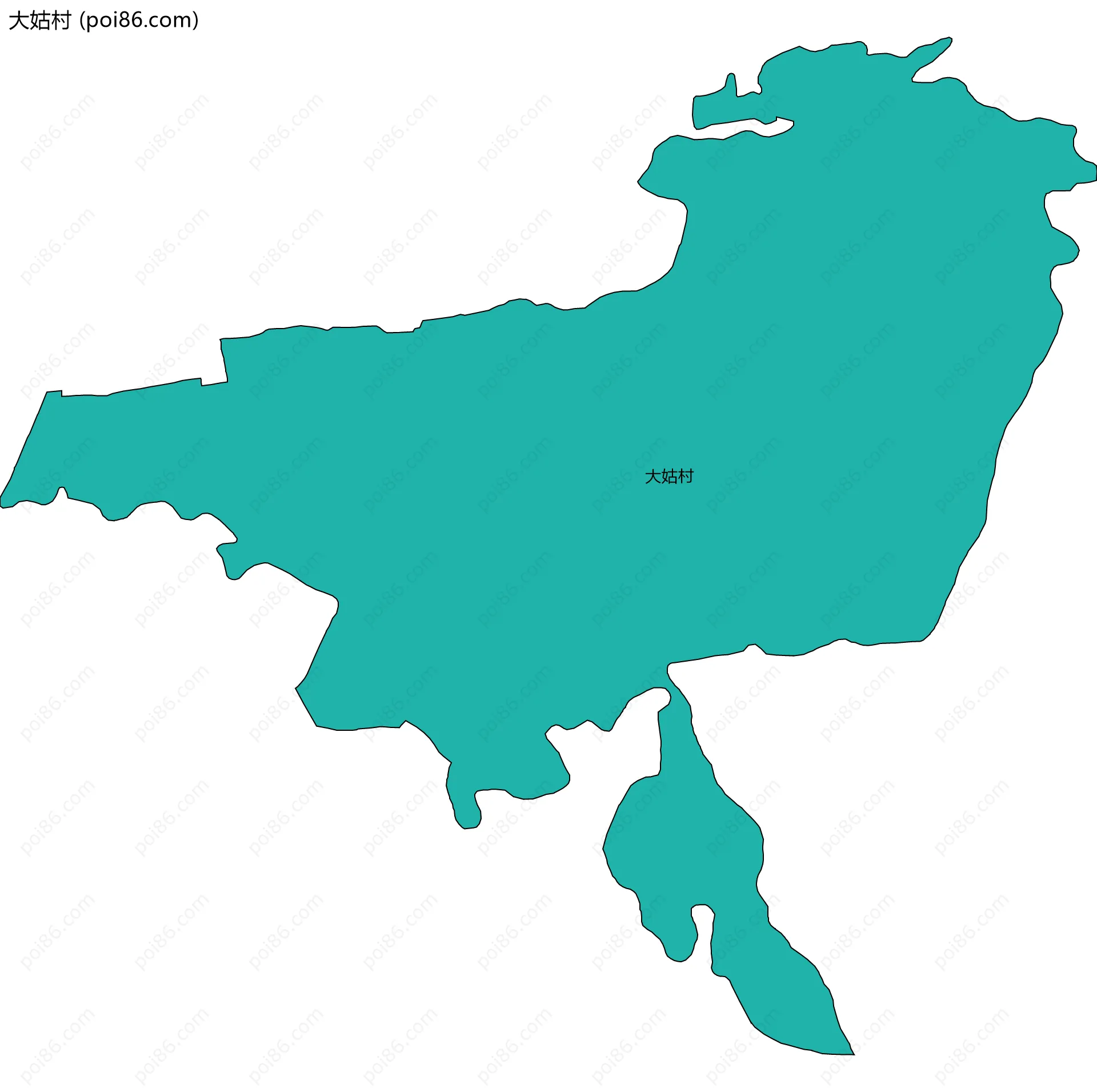 大姑村边界地图