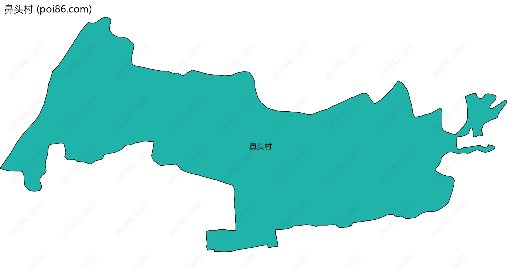 鼻头村边界地图