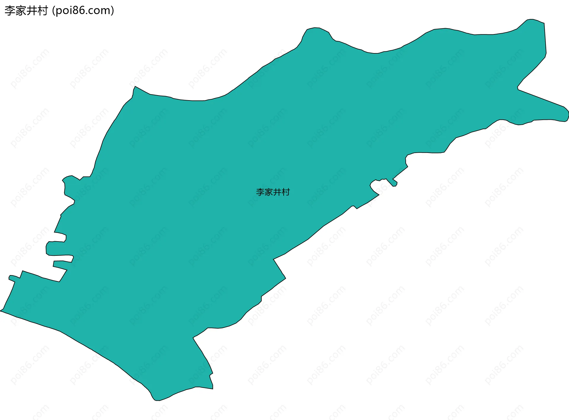李家井村边界地图