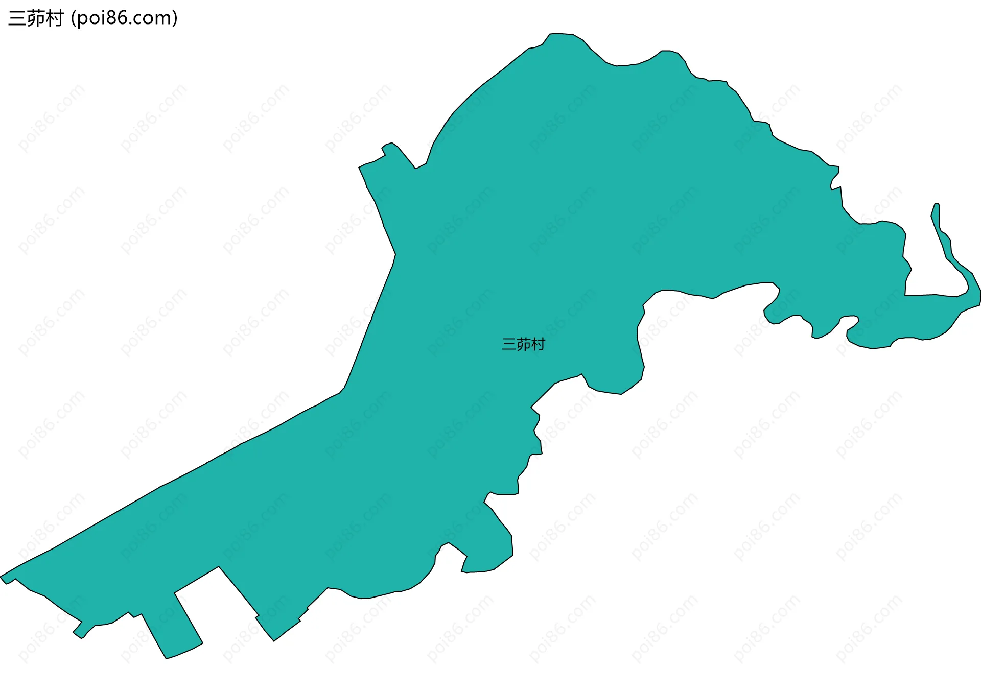三茆村边界地图