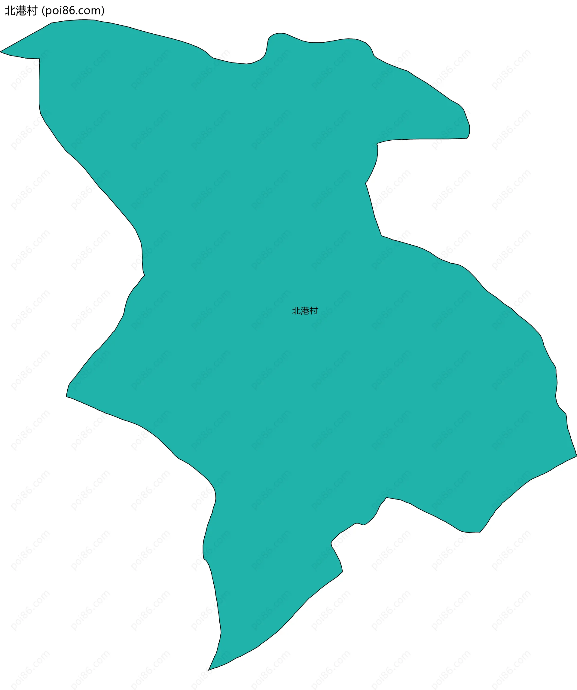 北港村边界地图