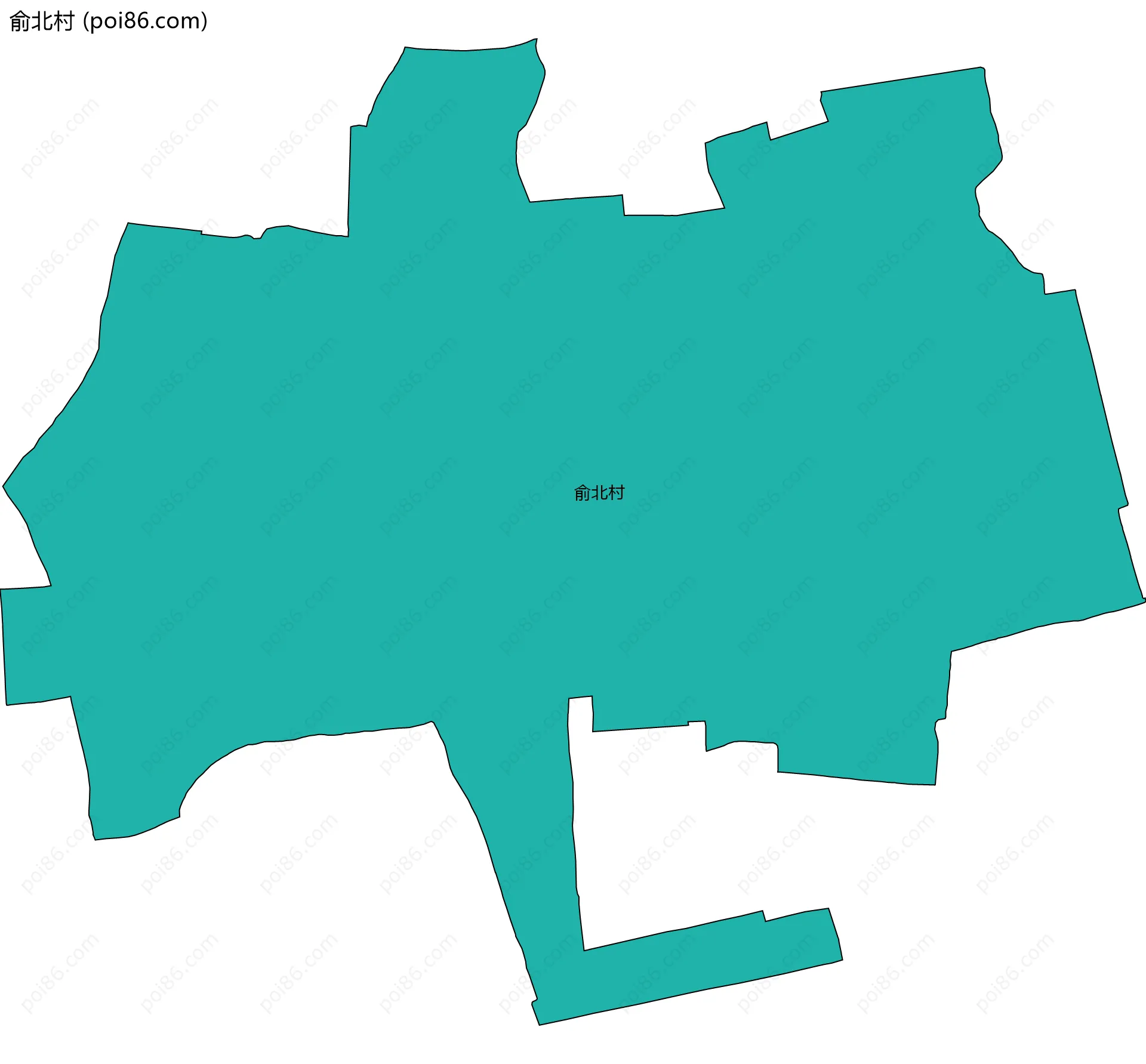 俞北村边界地图