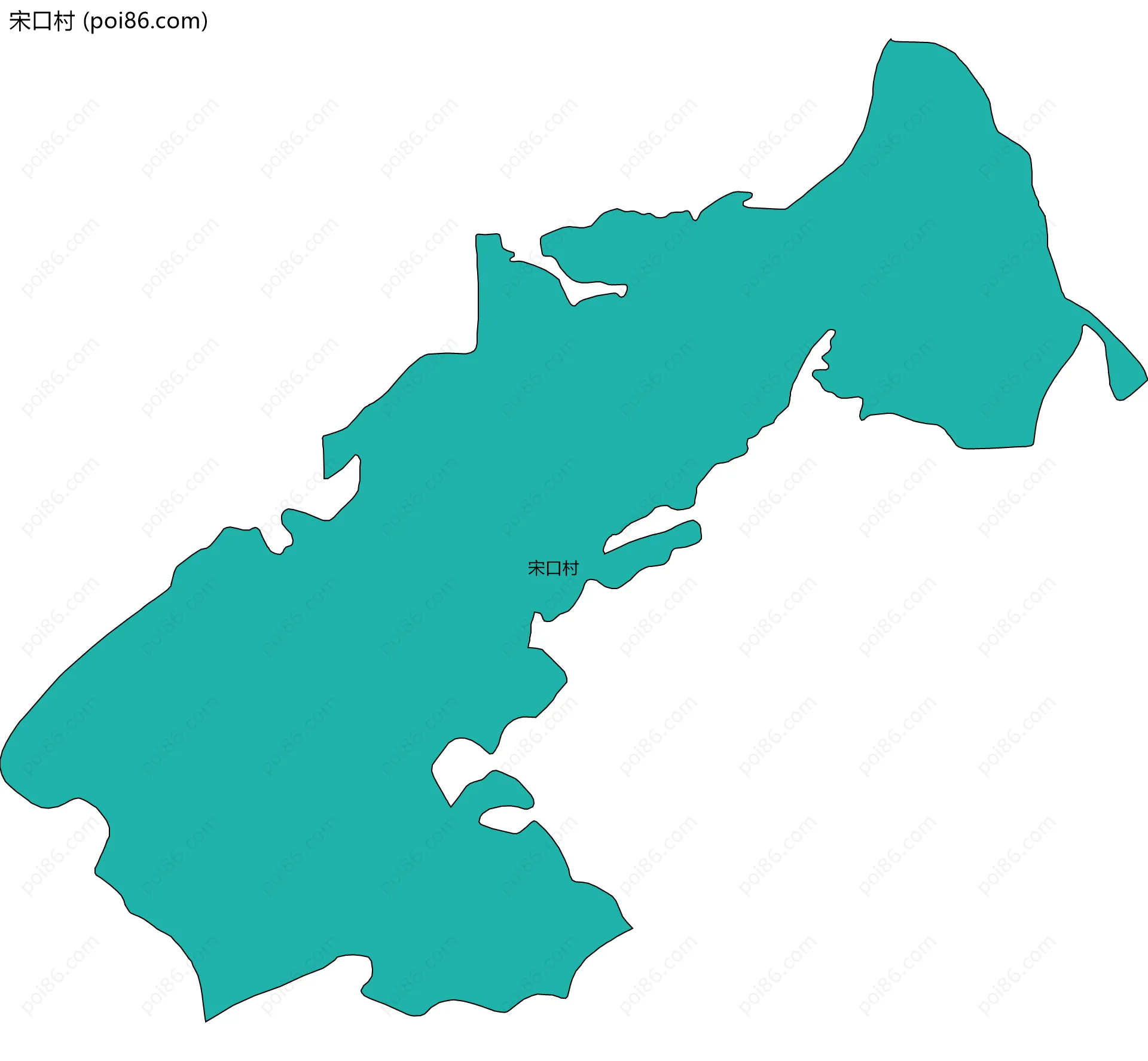 宋口村边界地图