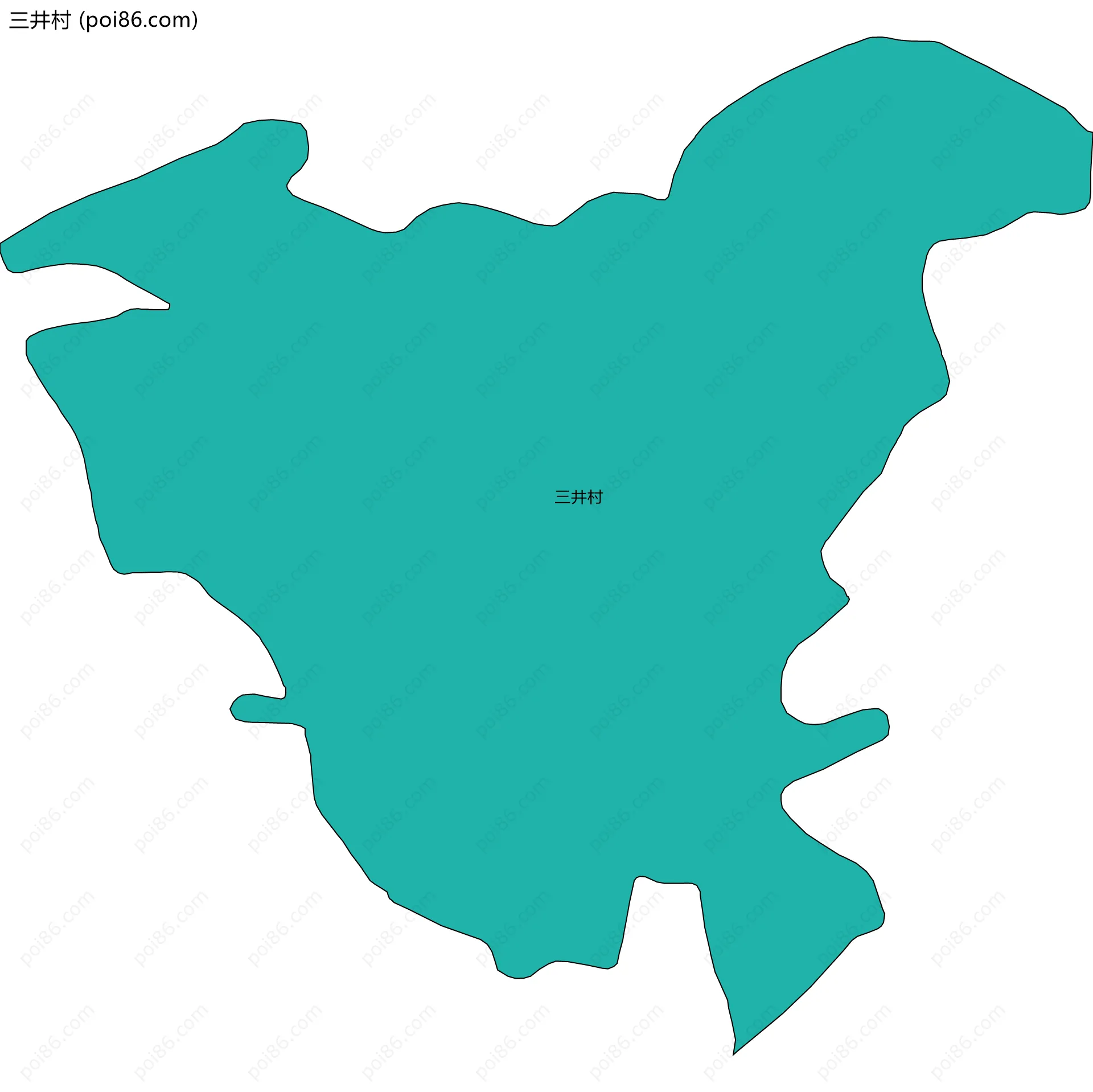三井村边界地图