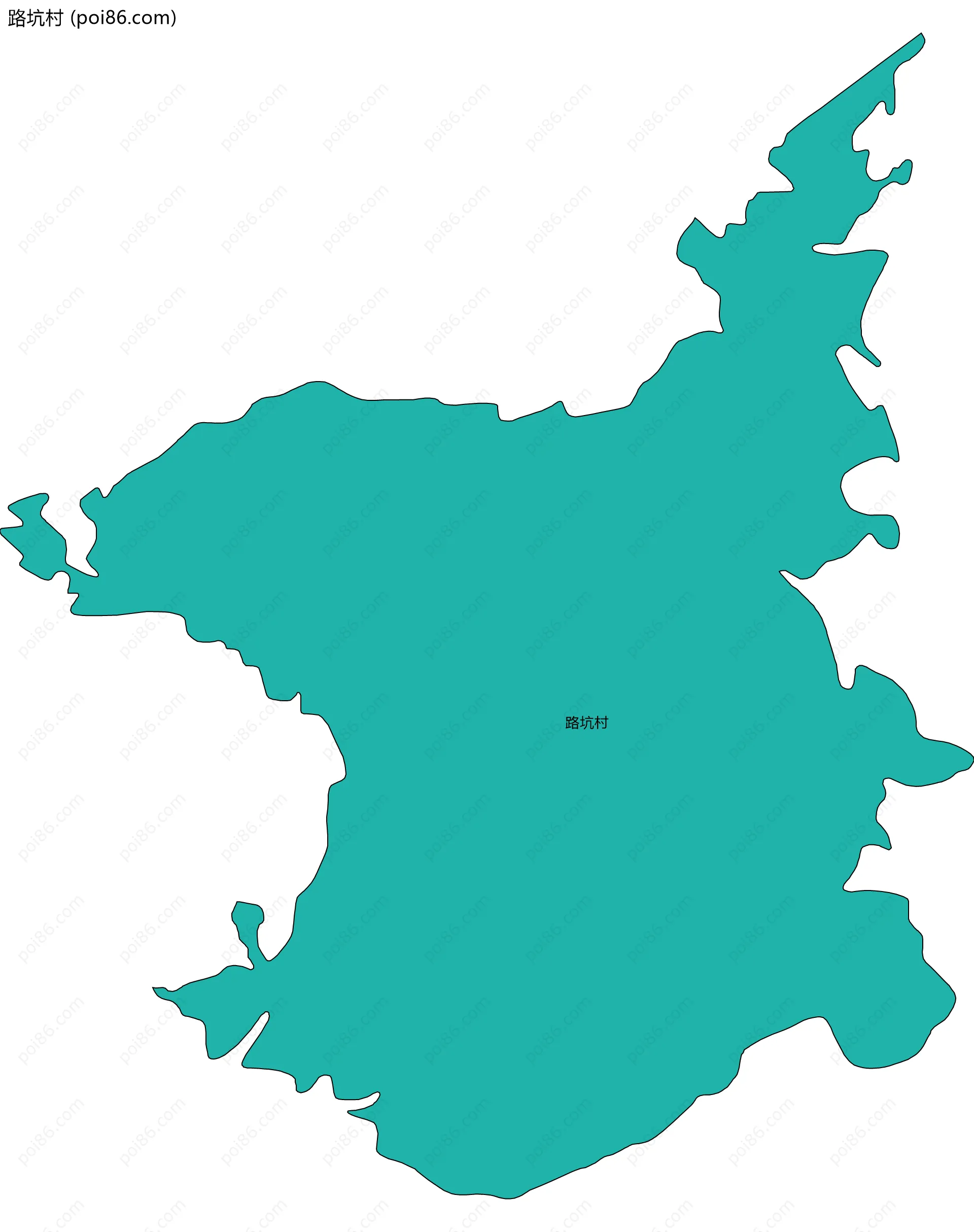 路坑村边界地图