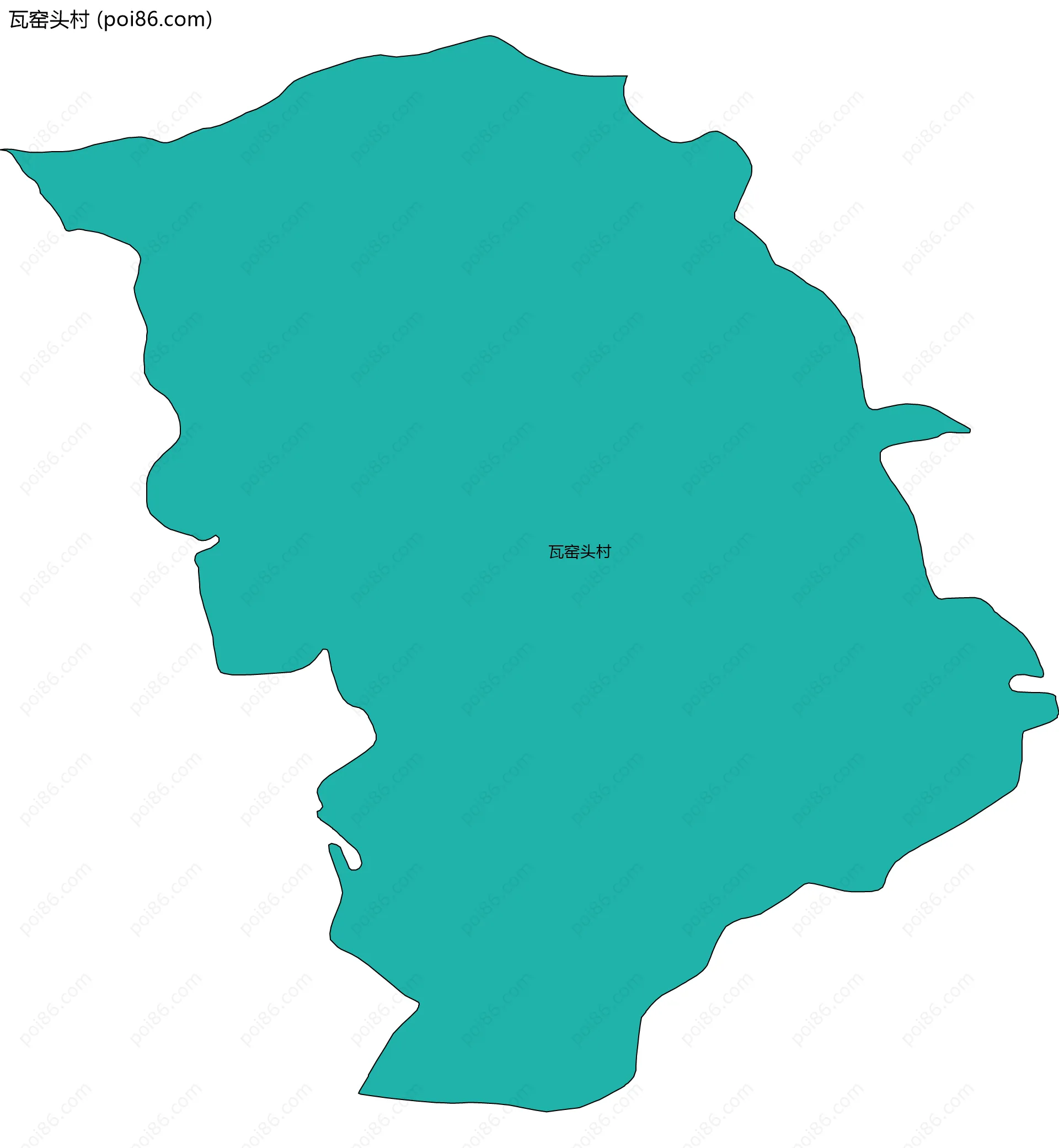 瓦窑头村边界地图