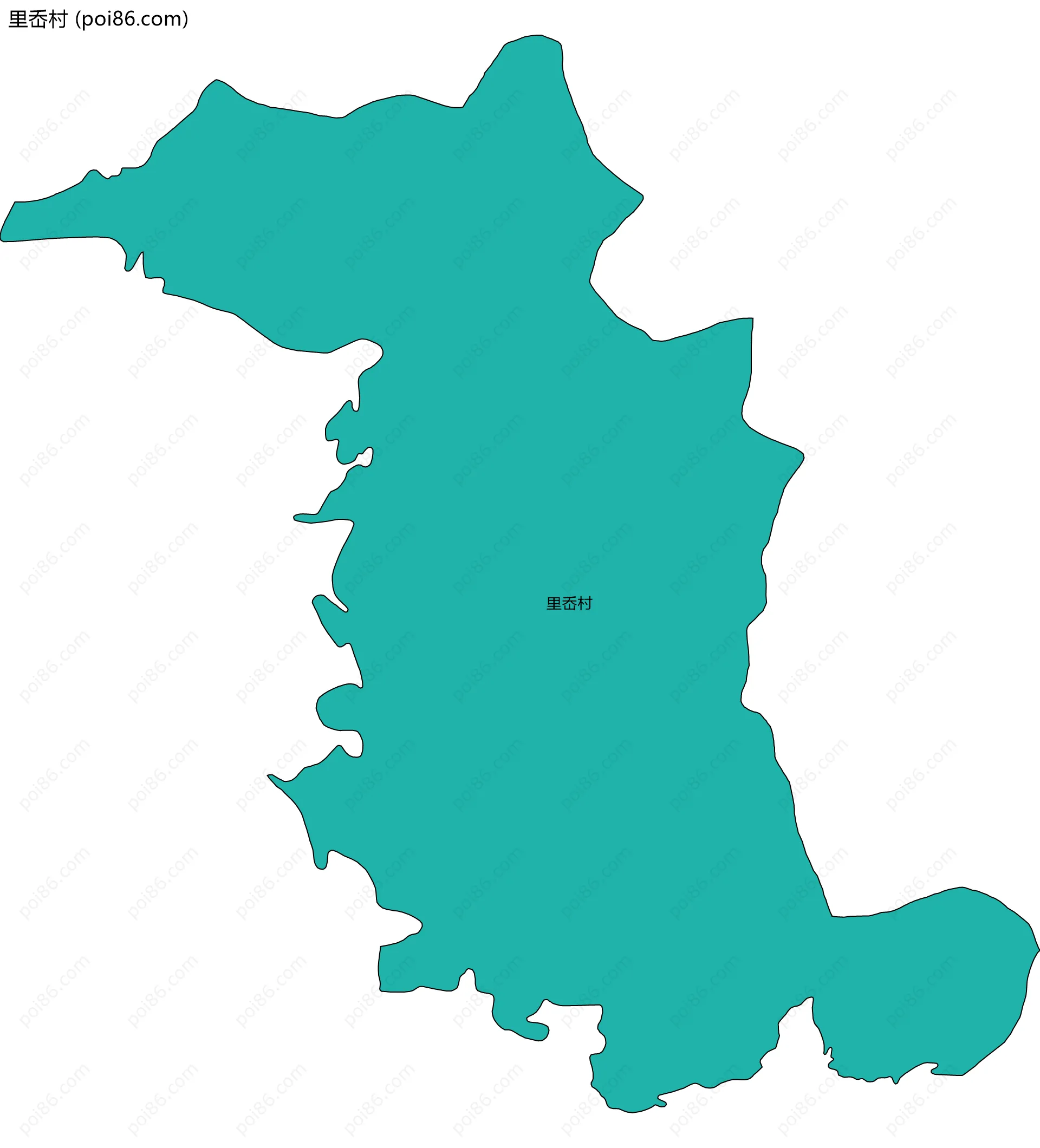 里岙村边界地图