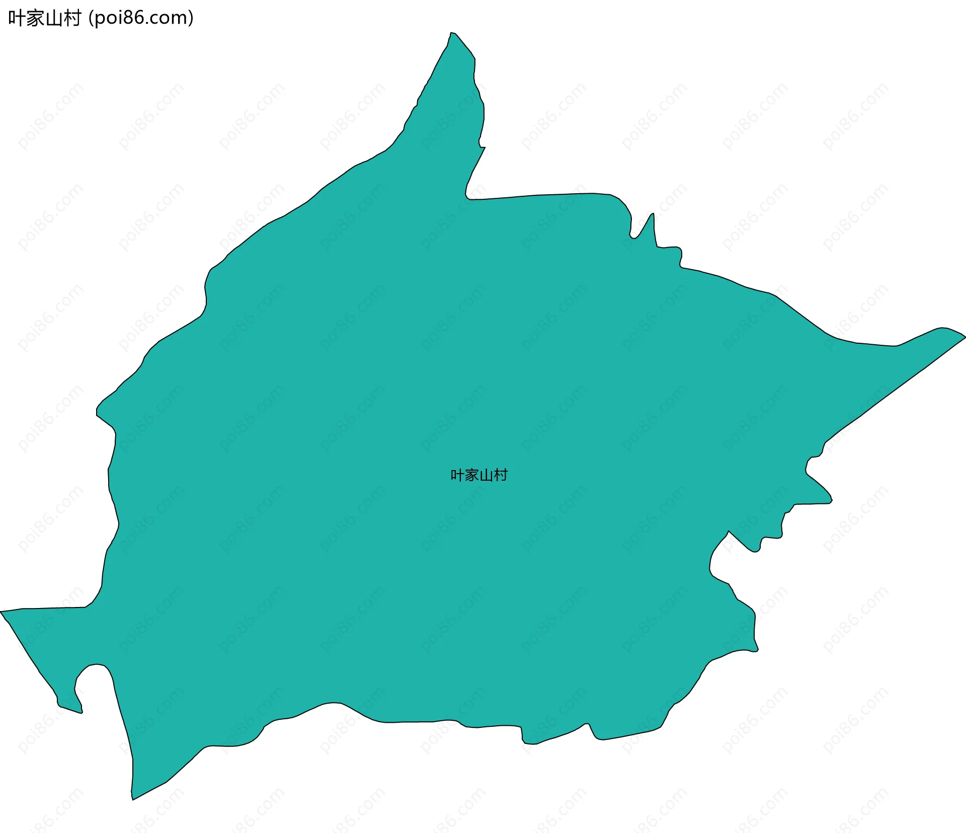 叶家山村边界地图