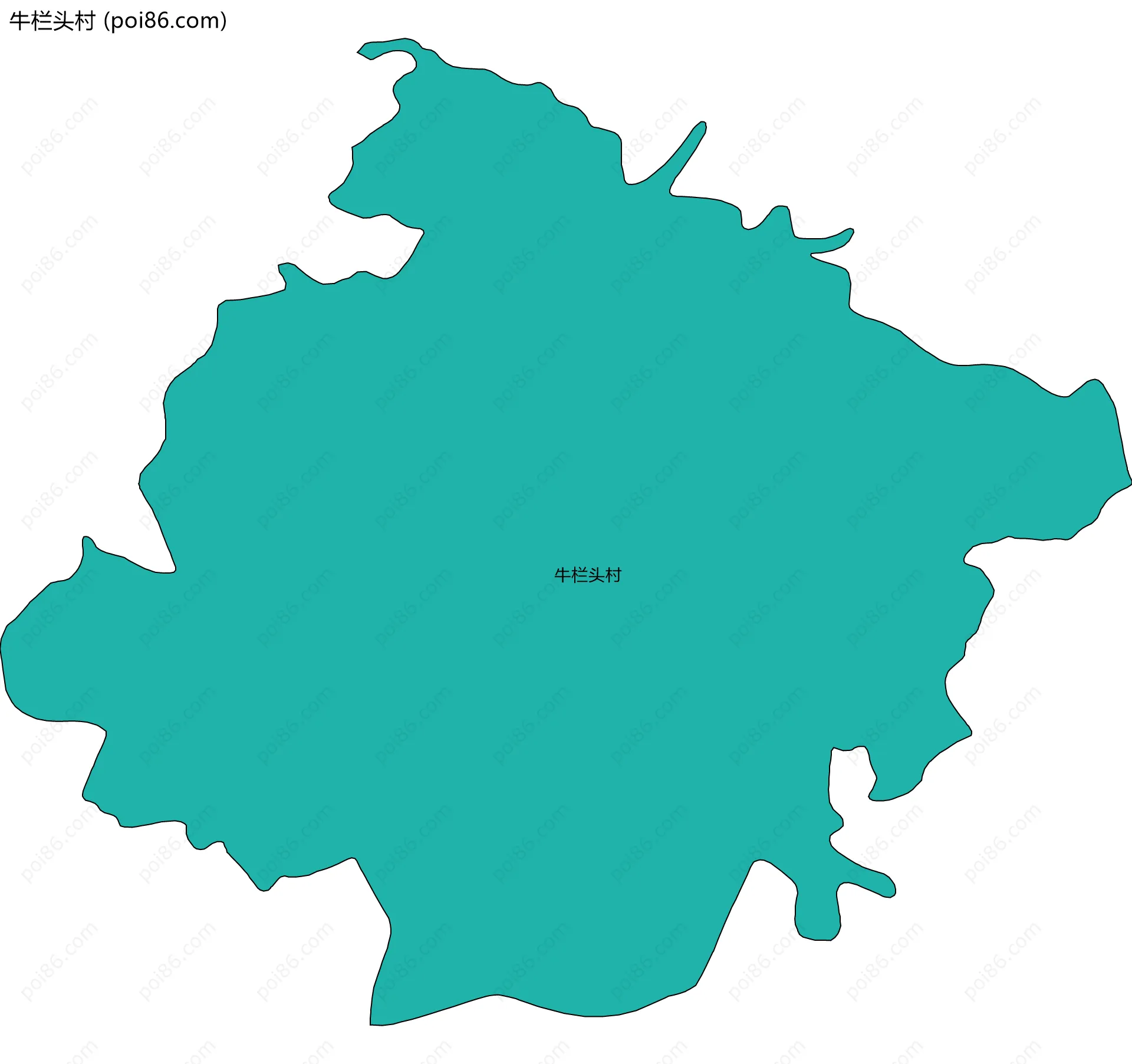 牛栏头村边界地图
