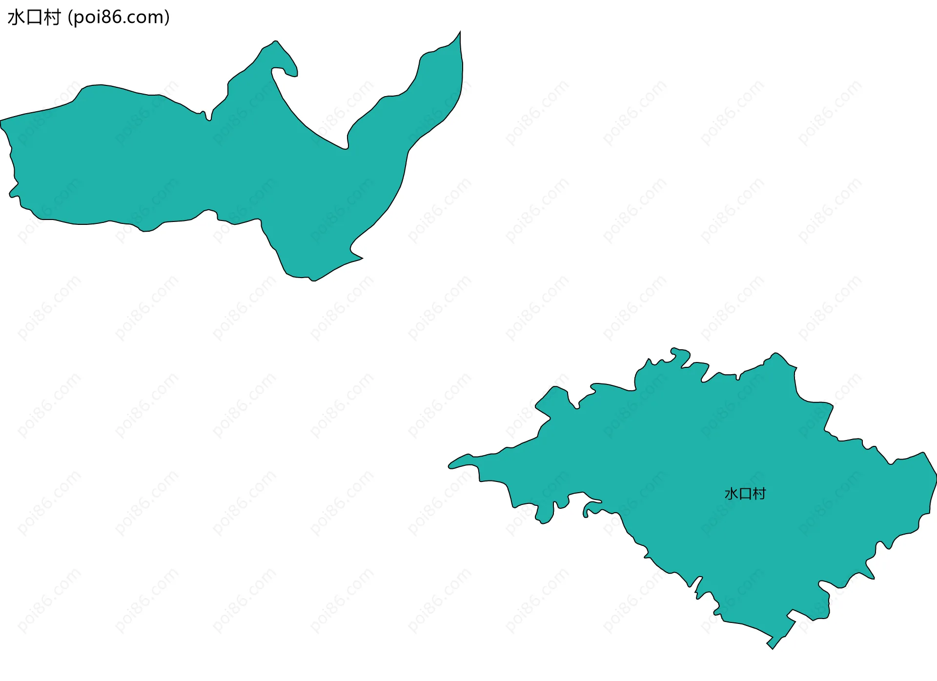 水口村边界地图