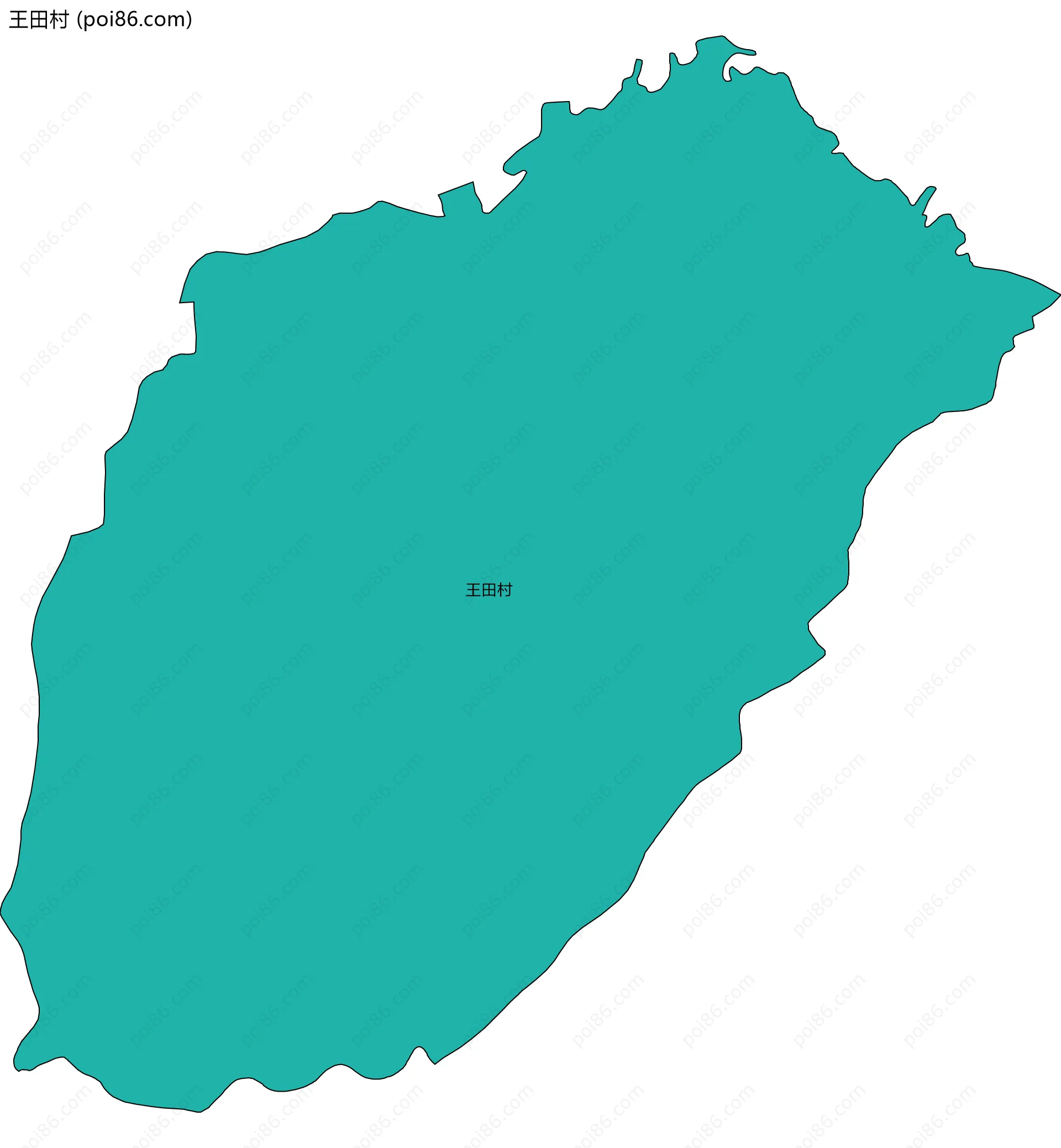 王田村边界地图