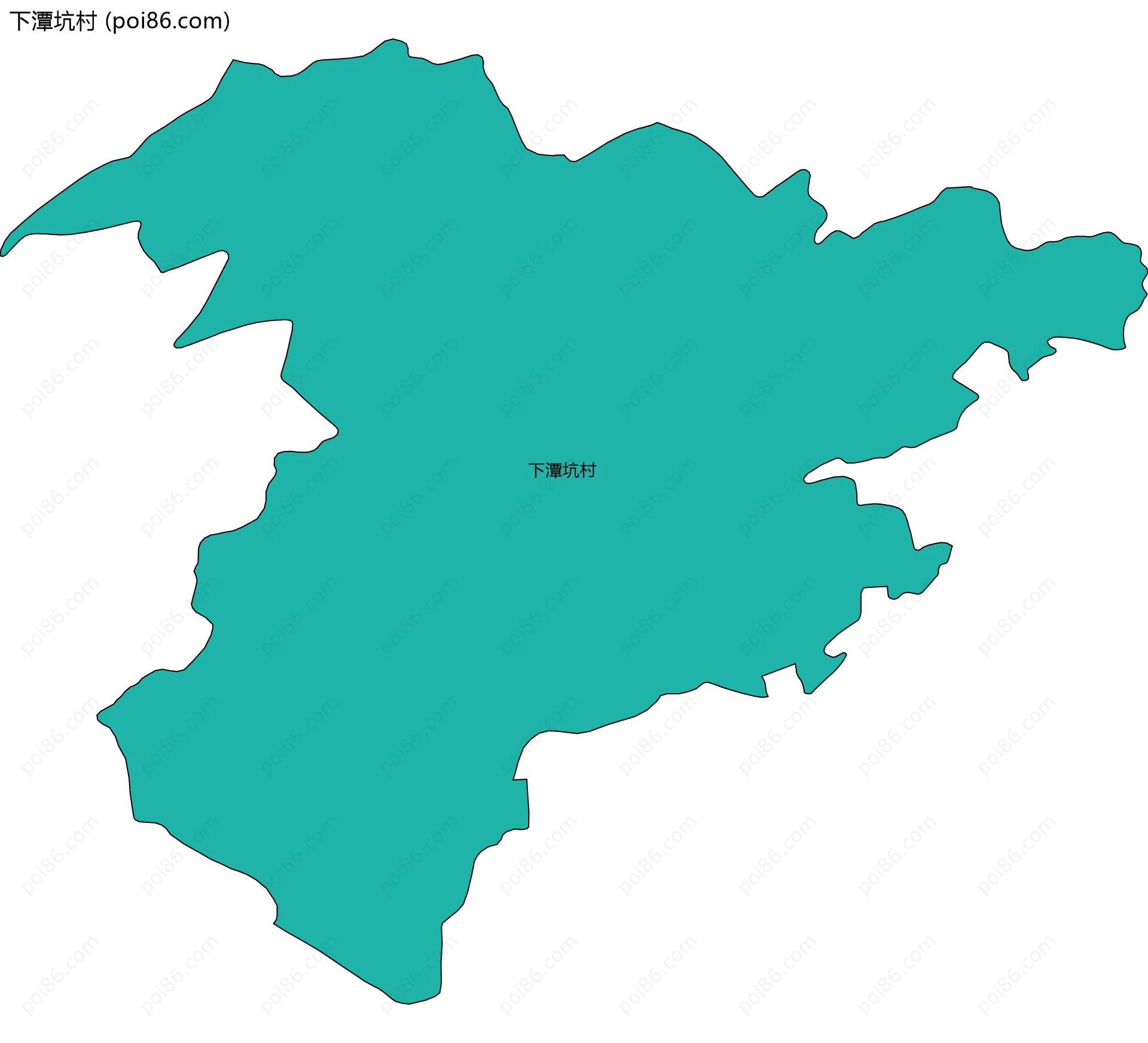 下潭坑村边界地图