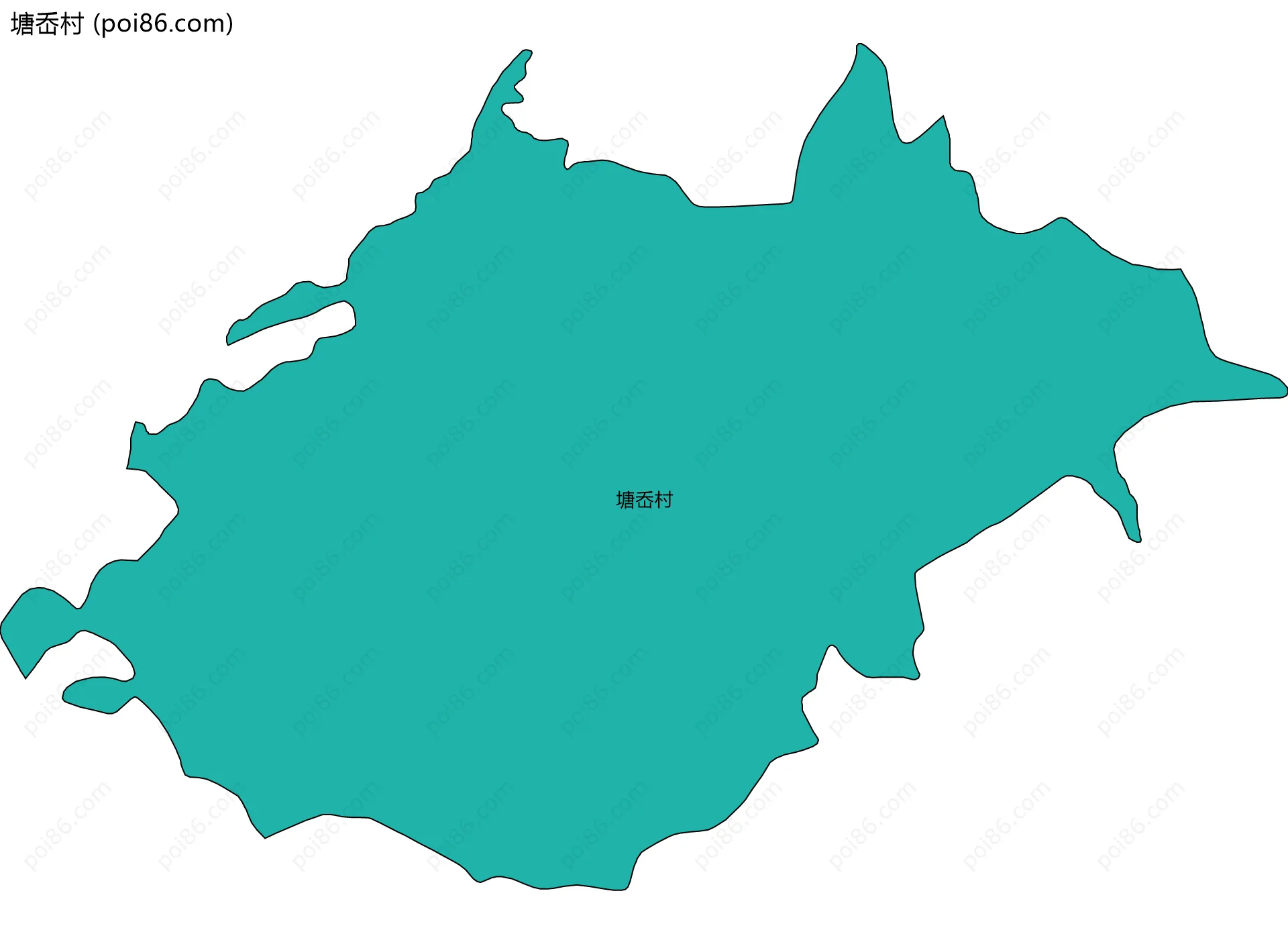 塘岙村边界地图