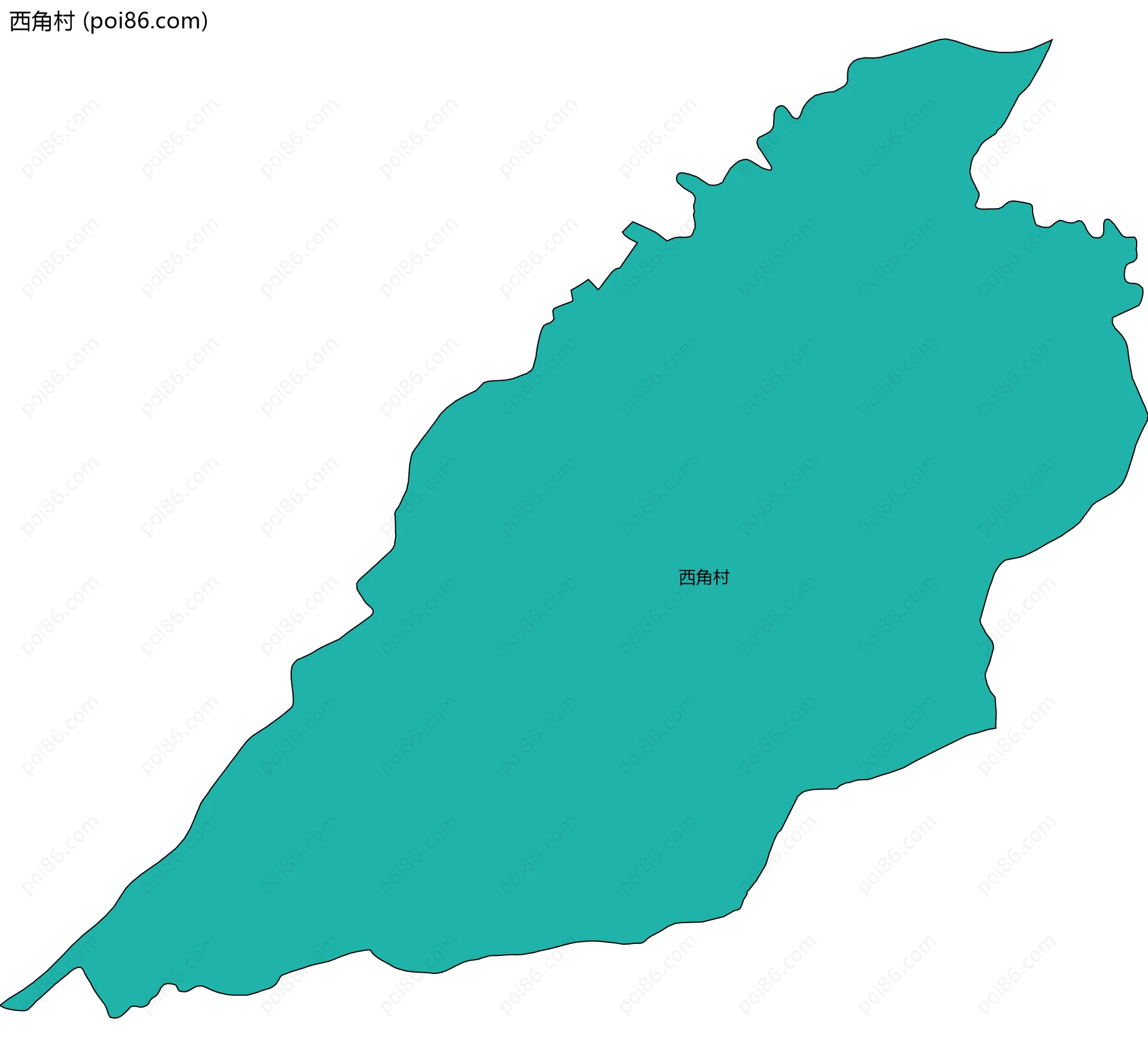 西角村边界地图