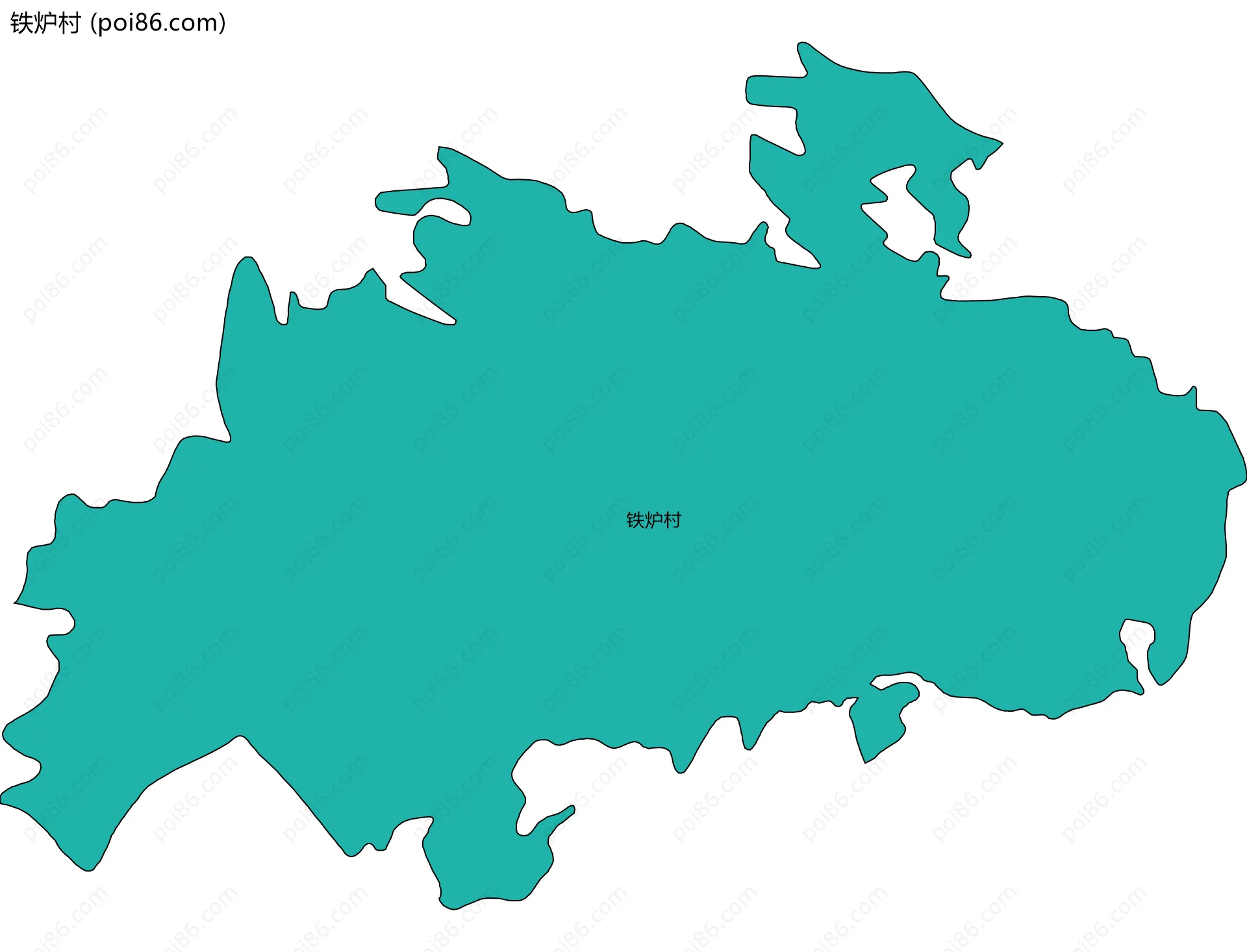 铁炉村边界地图