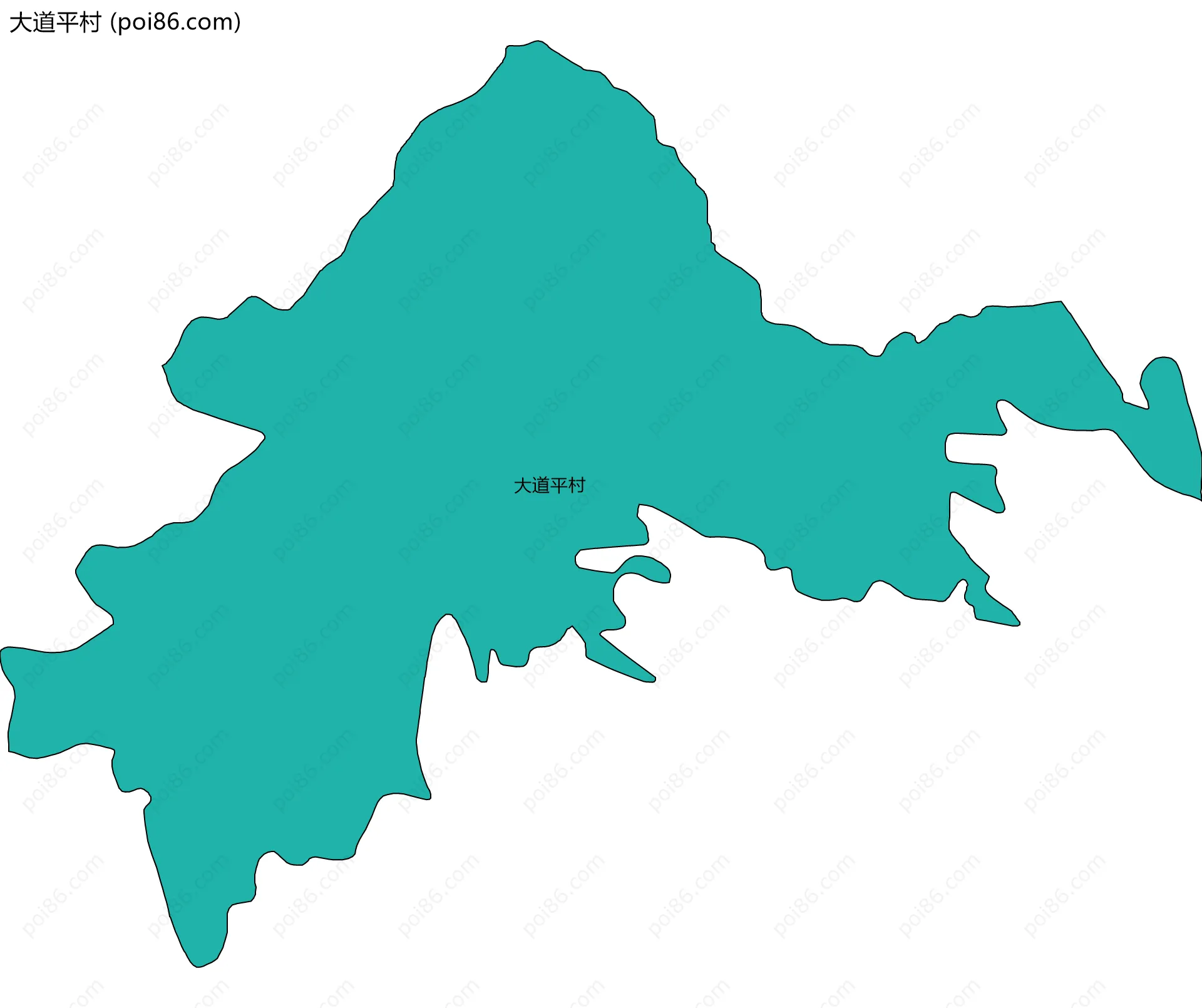 大道平村边界地图