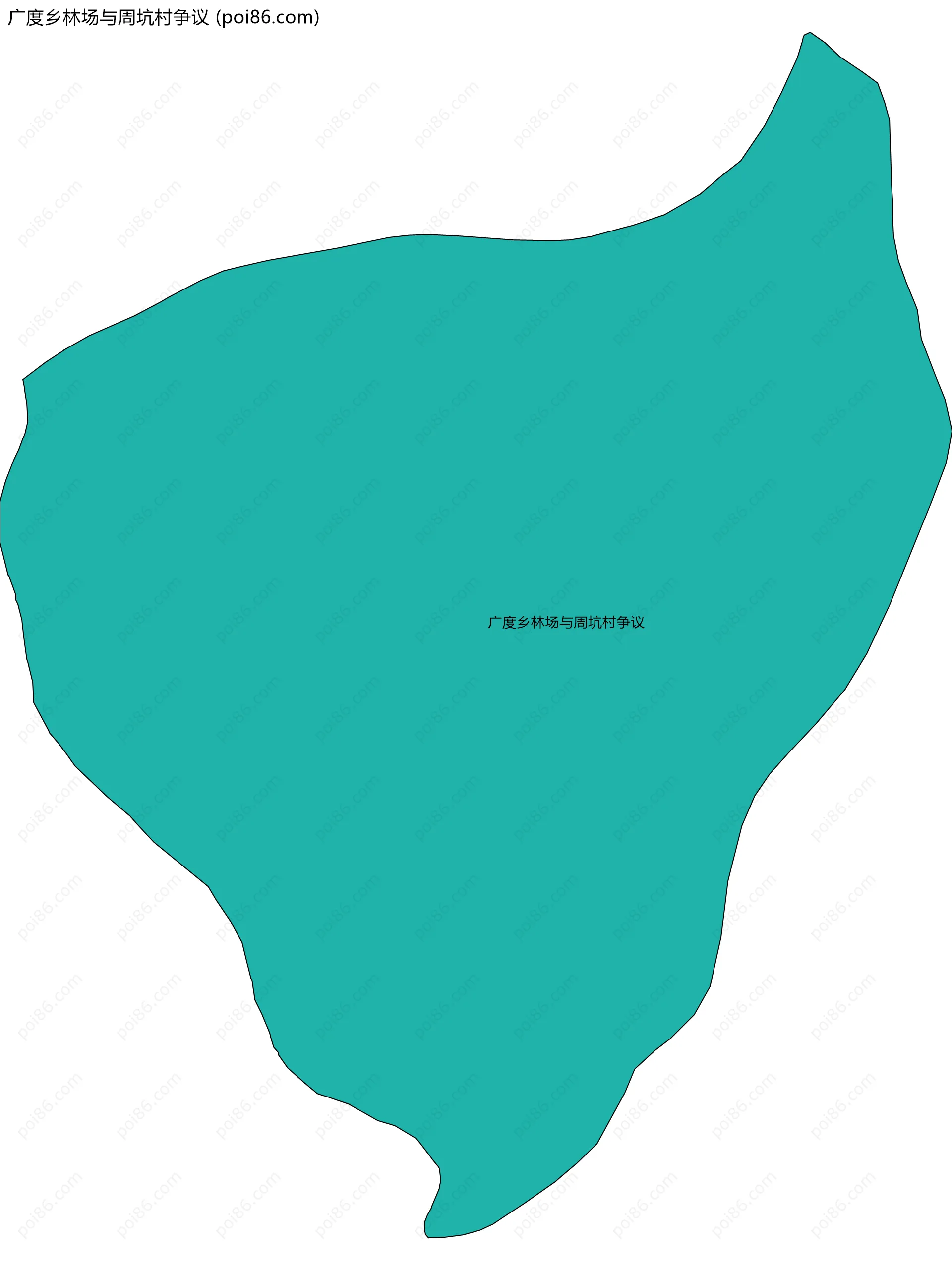 广度乡林场与周坑村争议边界地图