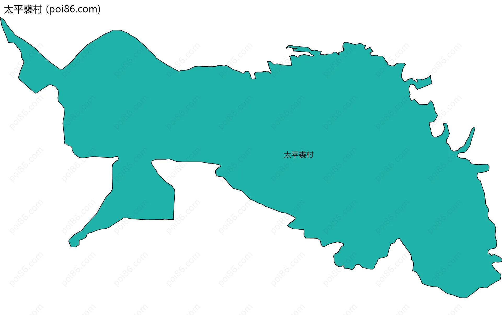 太平裘村边界地图