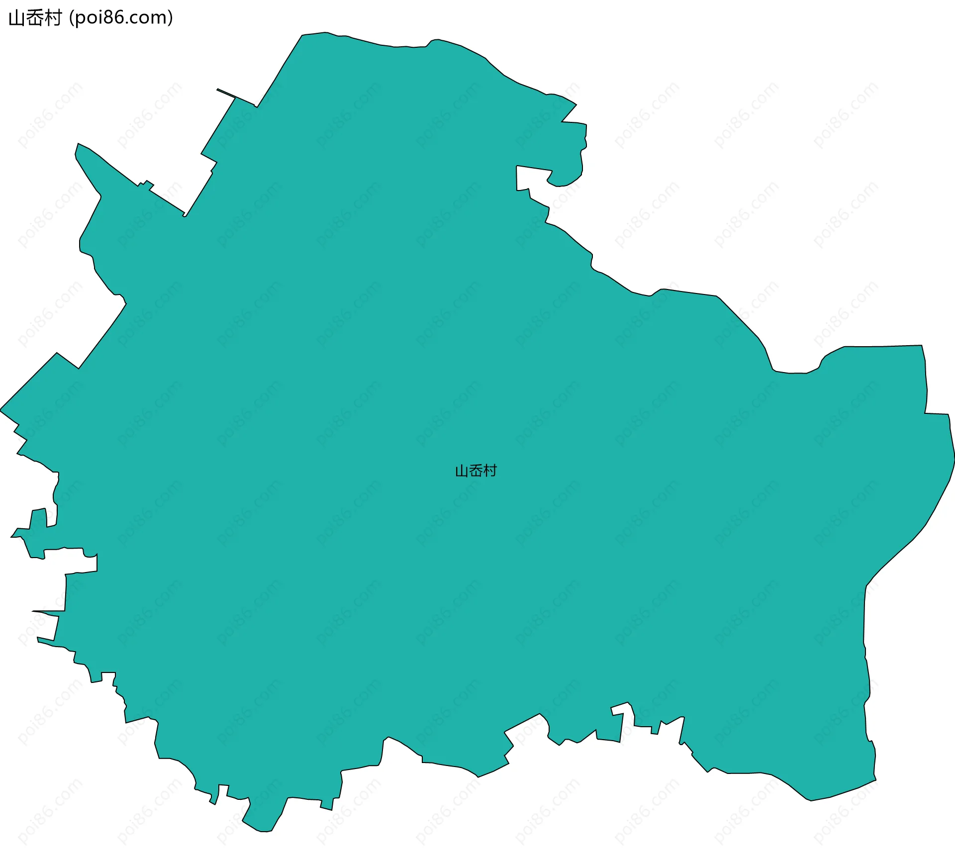 山岙村边界地图