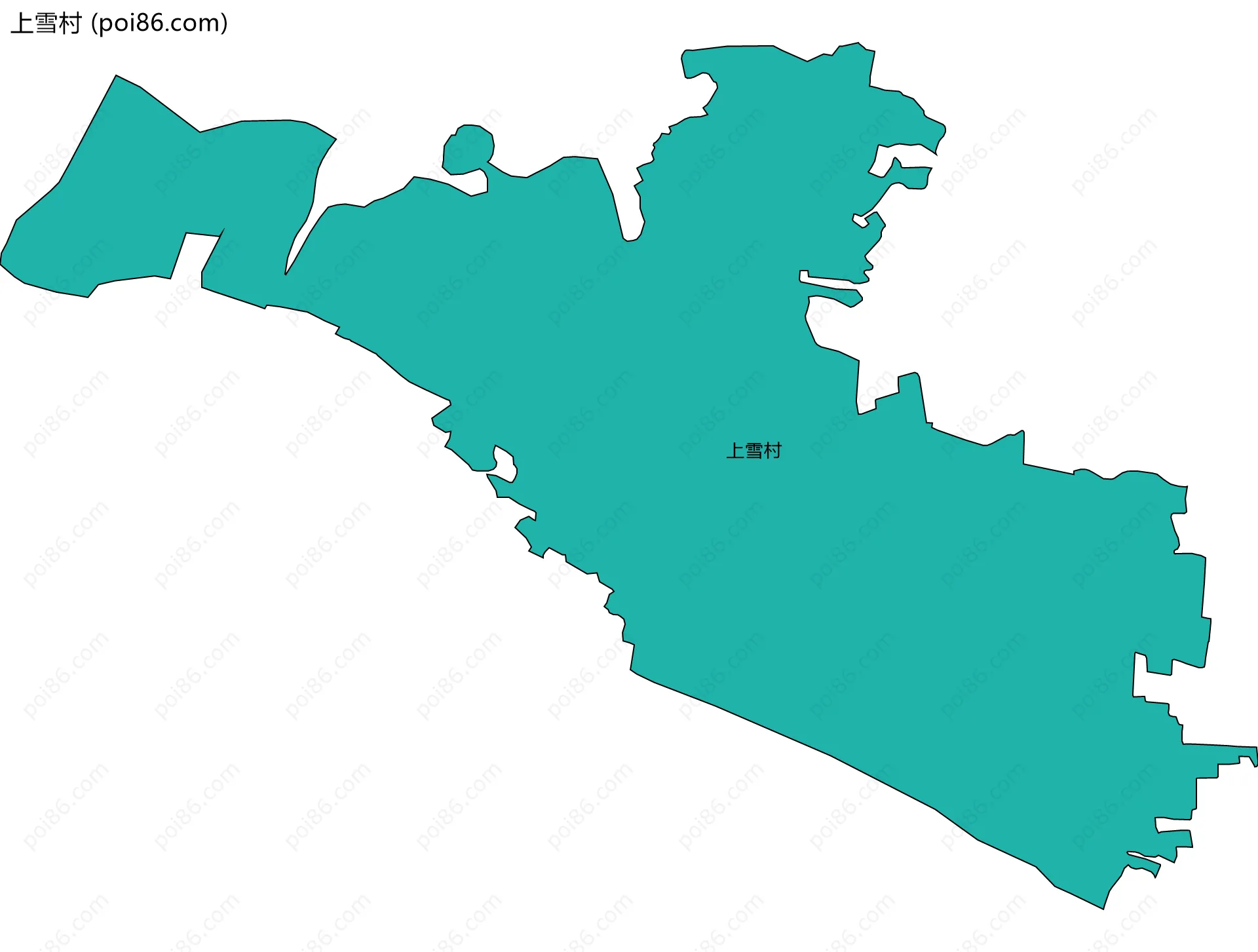 上雪村边界地图