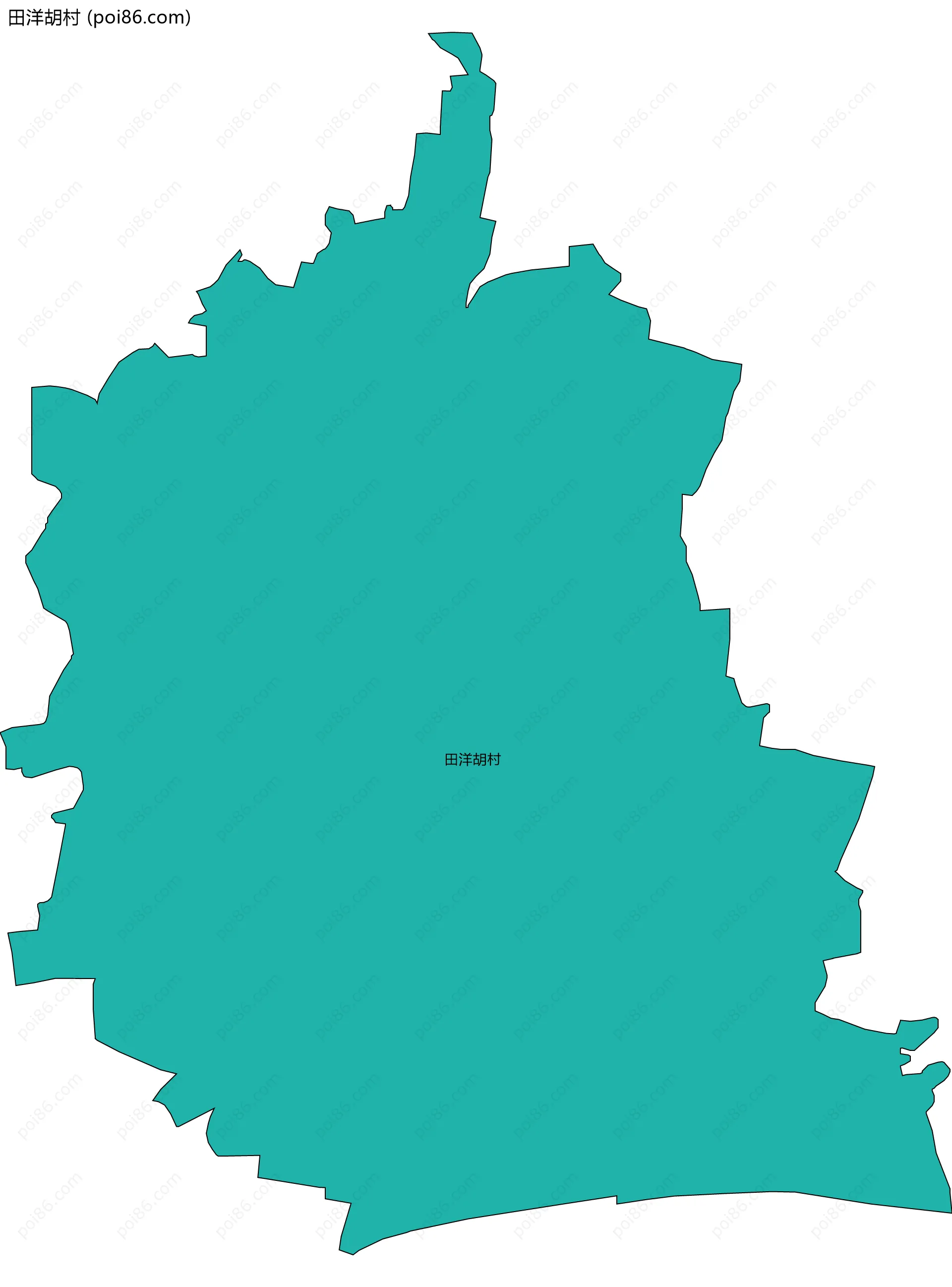 田洋胡村边界地图