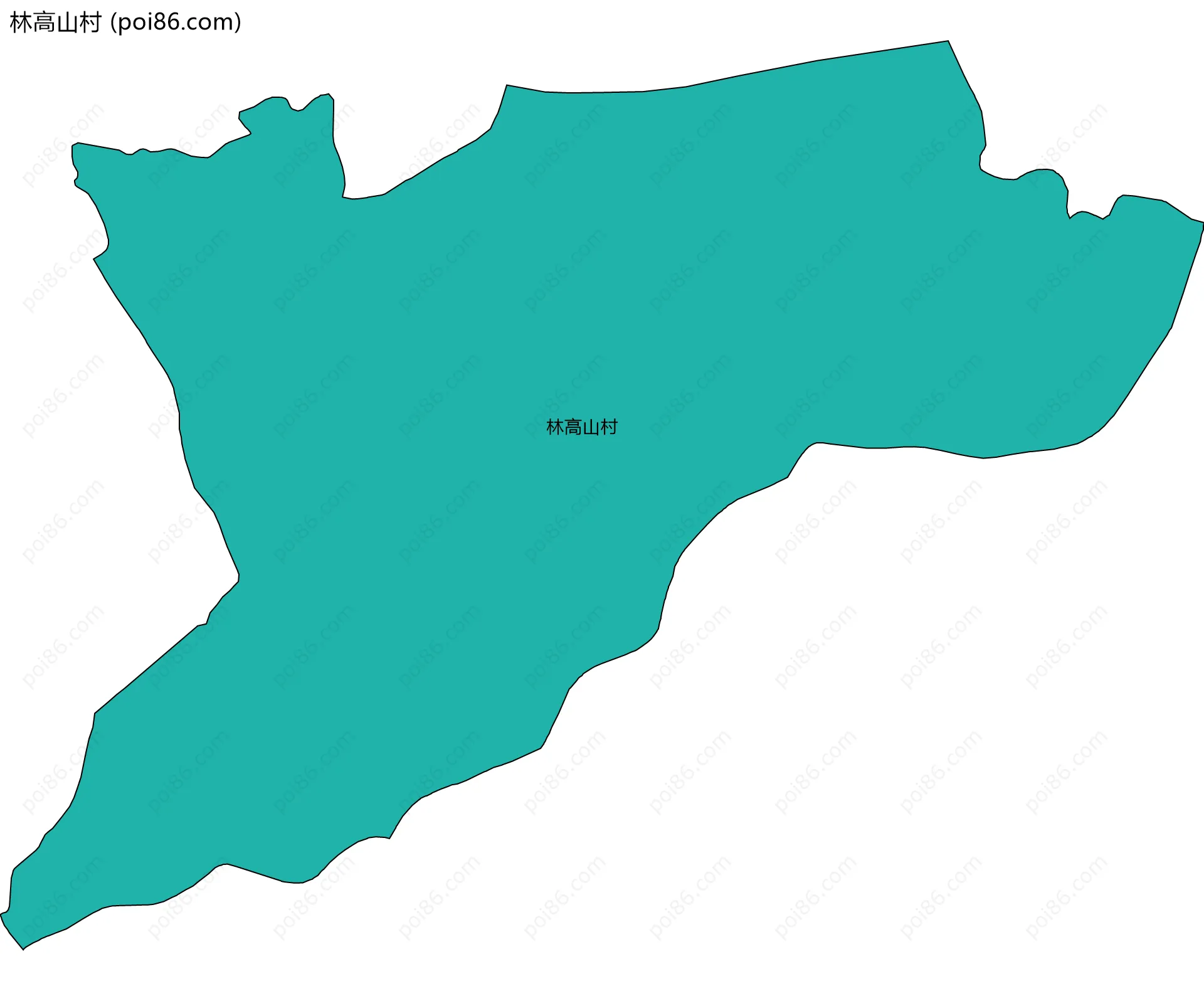 林高山村边界地图