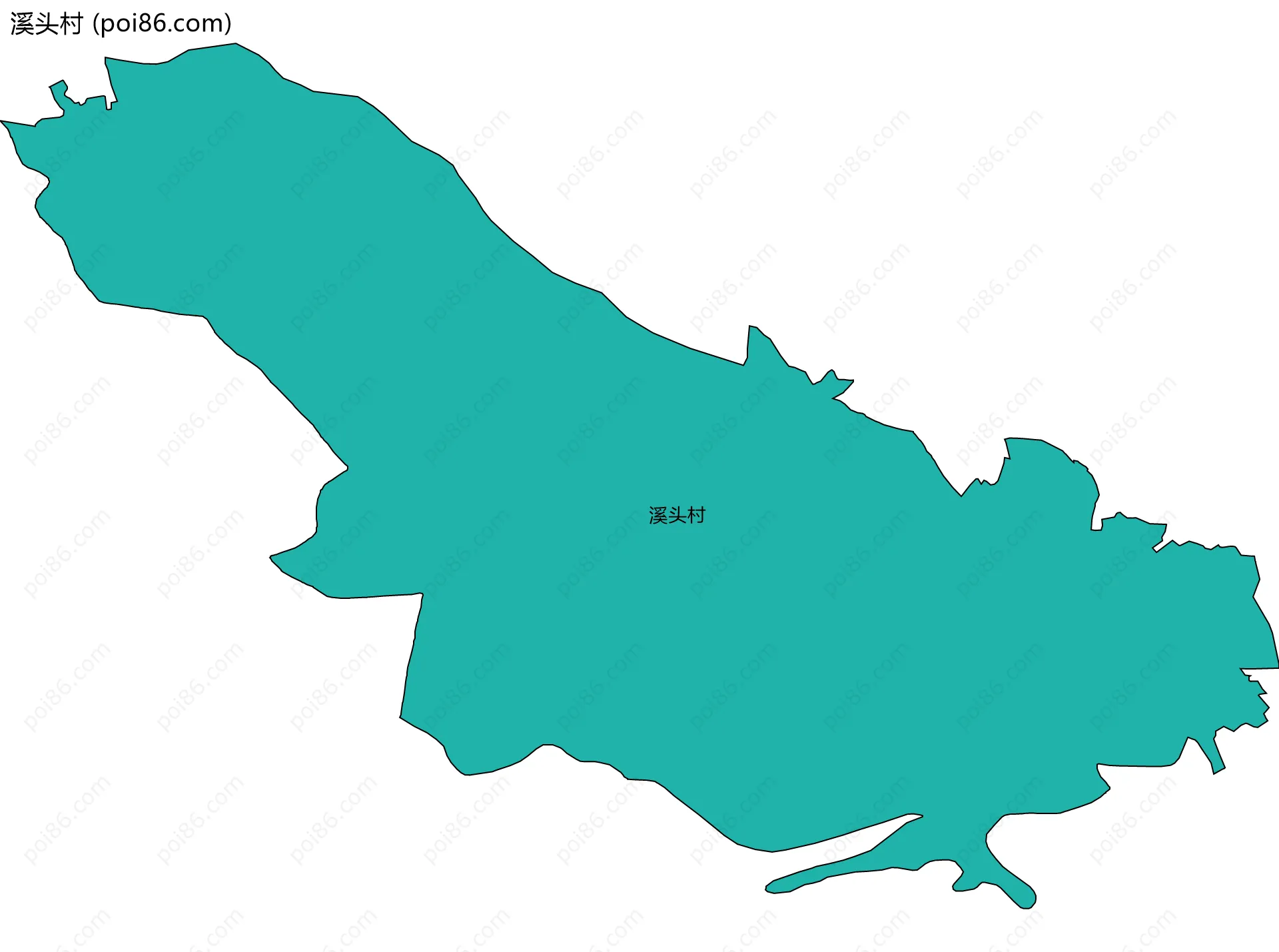 溪头村边界地图