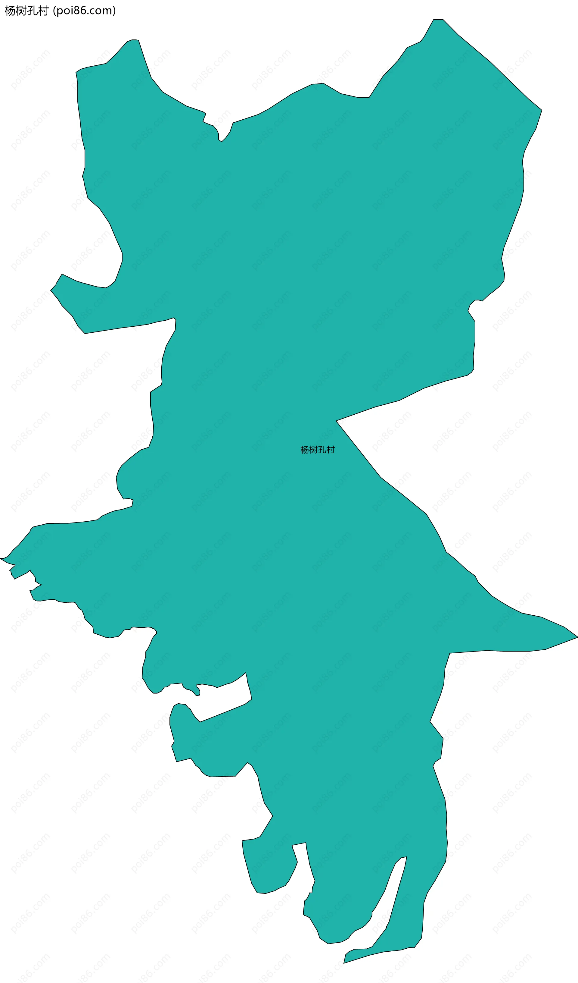 杨树孔村边界地图