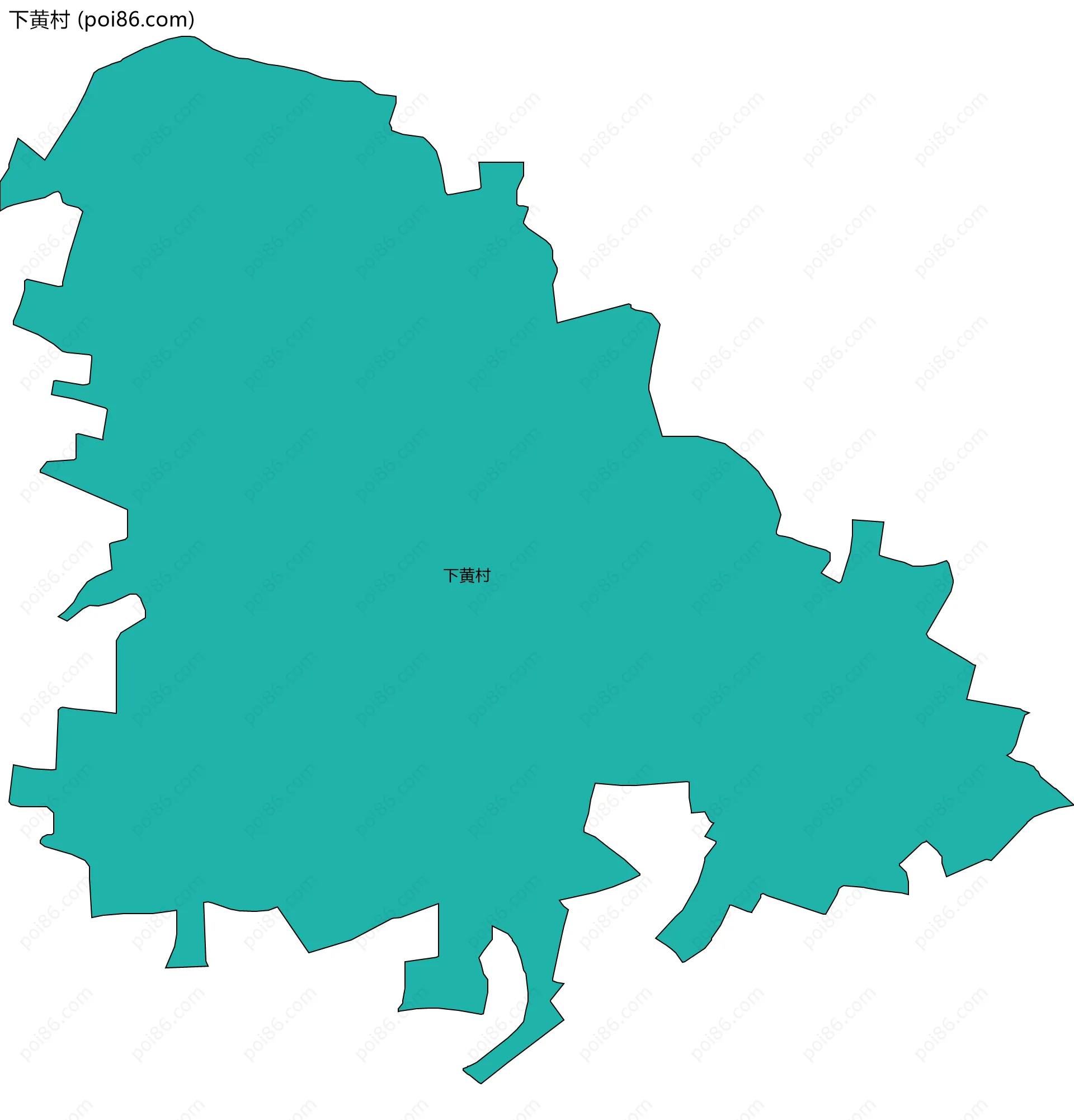 下黄村边界地图