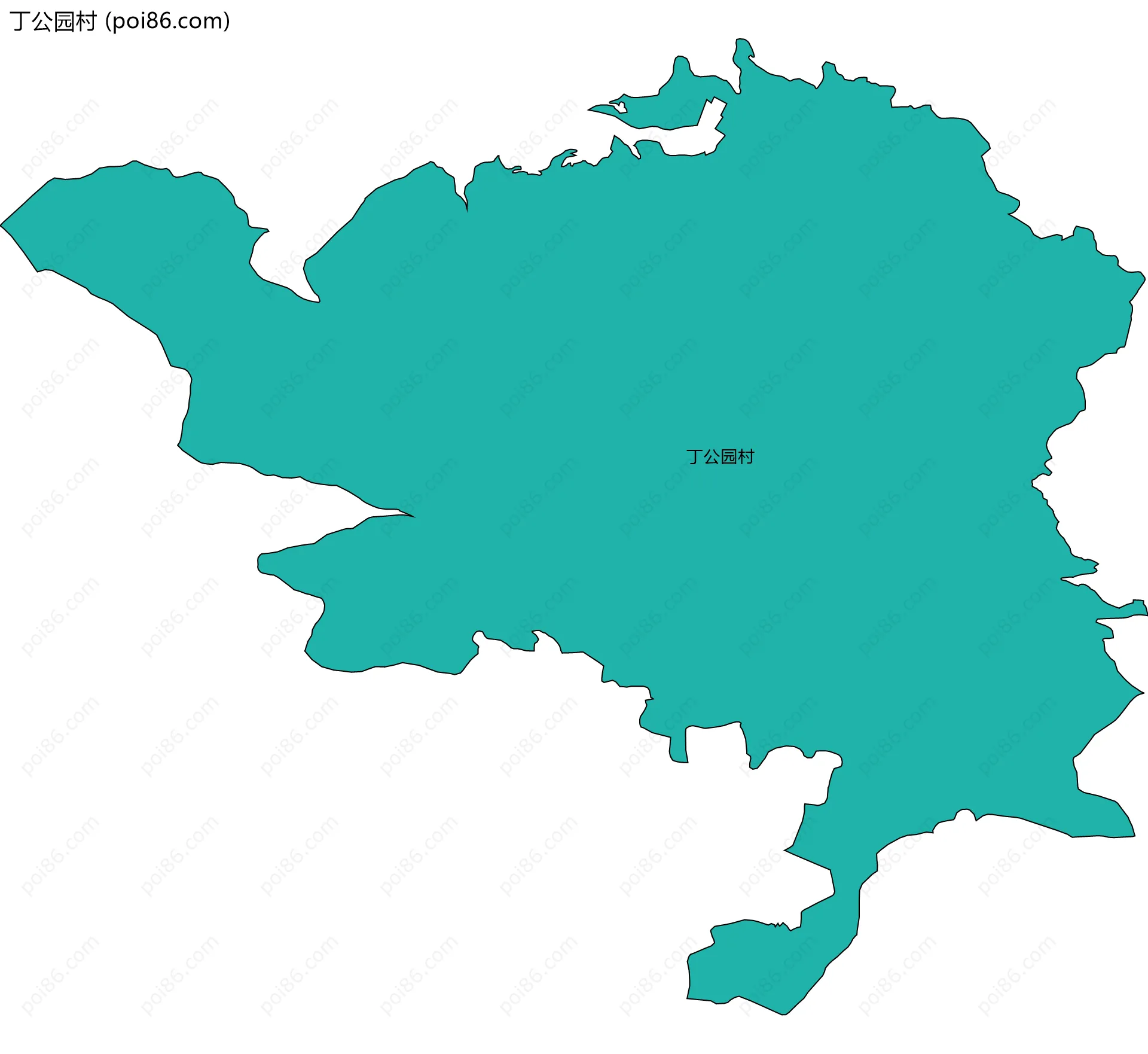 丁公园村边界地图